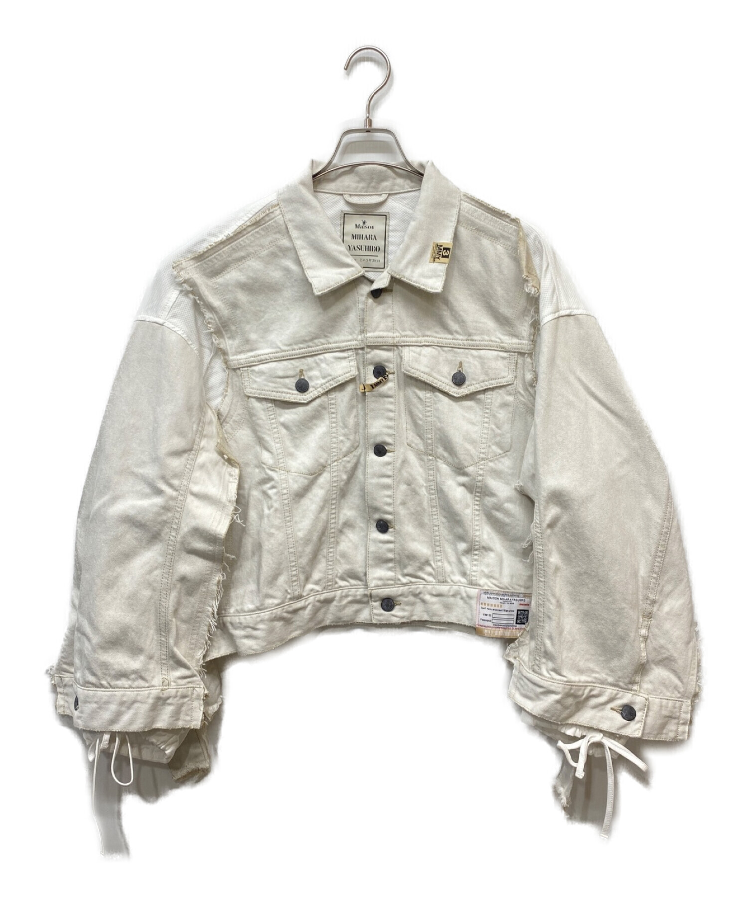 Maison MIHARA YASUHIRO (メゾンミハラヤスヒロ) Resize Shirt Combined Denim Jacket ホワイト  サイズ:36