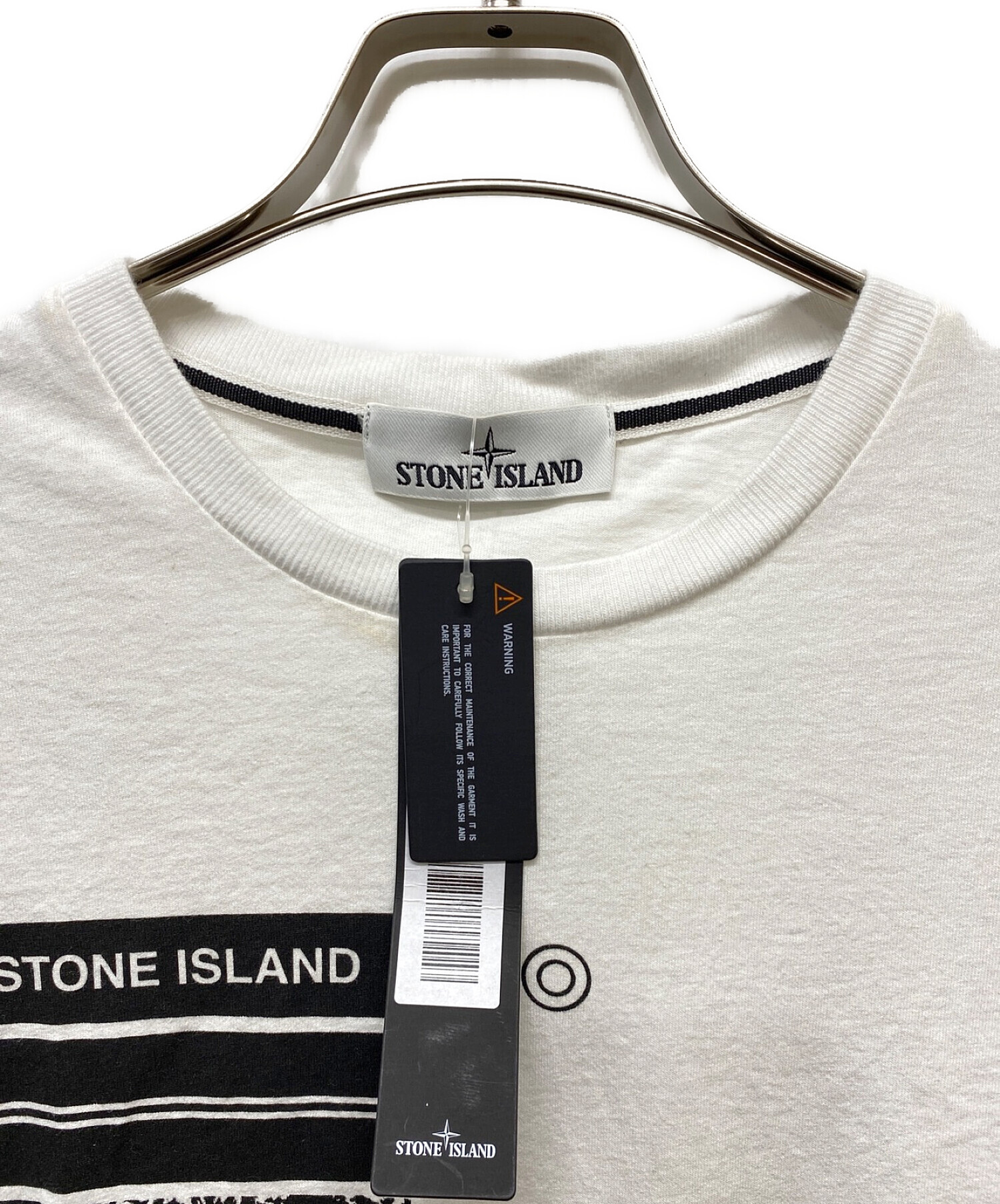 《新品》STONE ISLAND☆Tシャツ バックプリント ホワイト Lサイズ