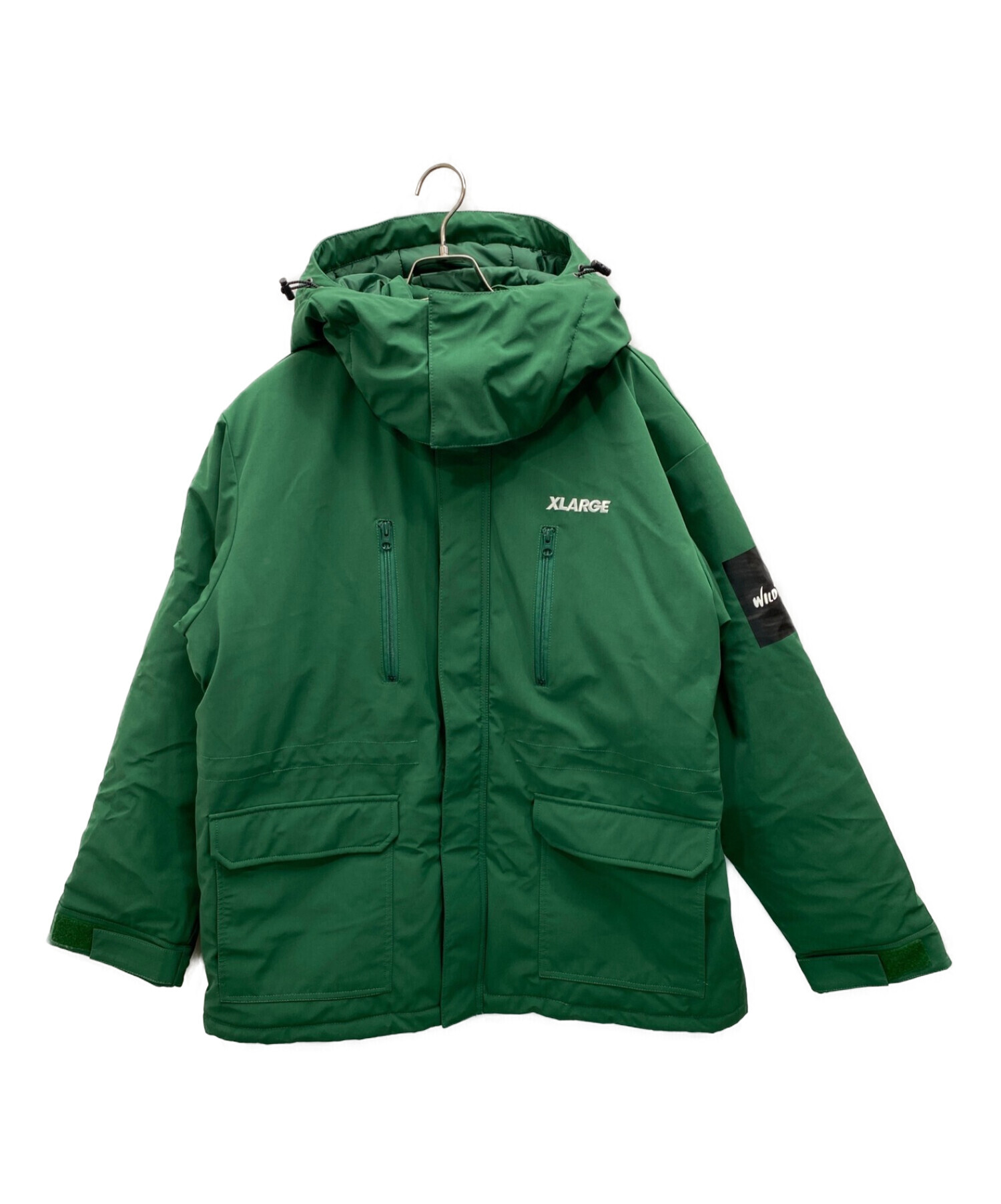 X-LARGE×WILD THINGS (エクストララージ×ワイルドシングス) EXPEDITION JACKET グリーン サイズ:L