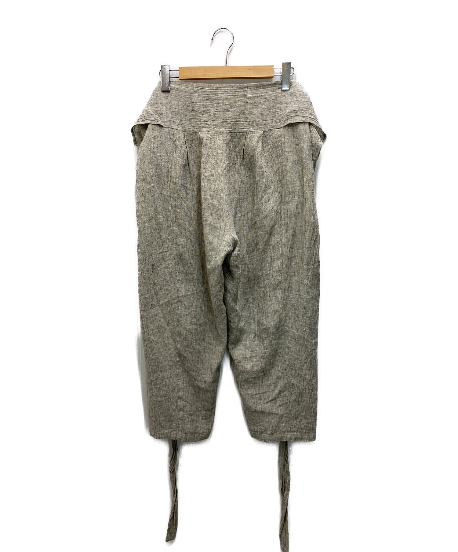 中古・古着通販】evam eva (エヴァムエヴァ) linen easy wrap pant