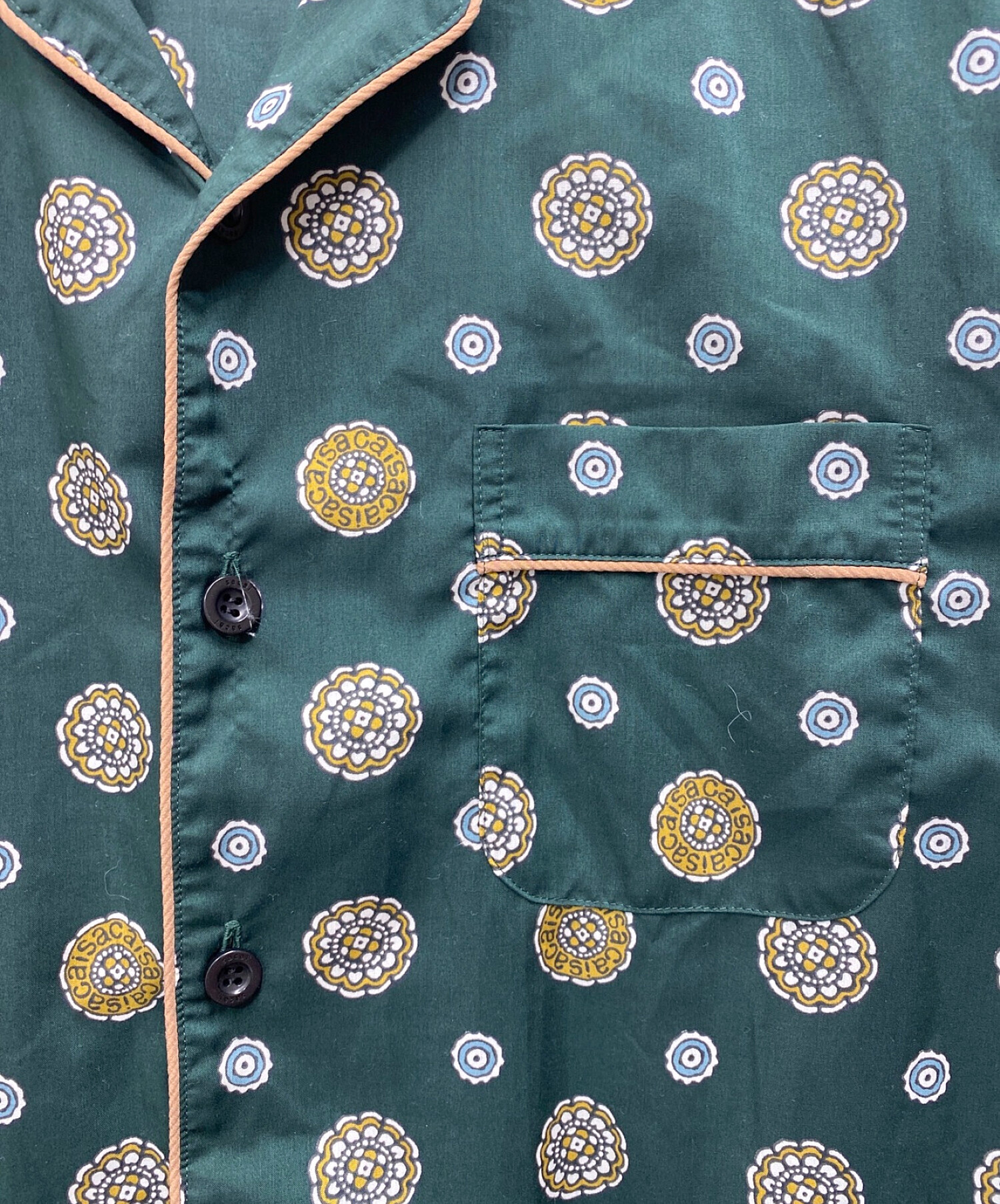 sacai (サカイ) Komon Print Shirt グリーン サイズ:１