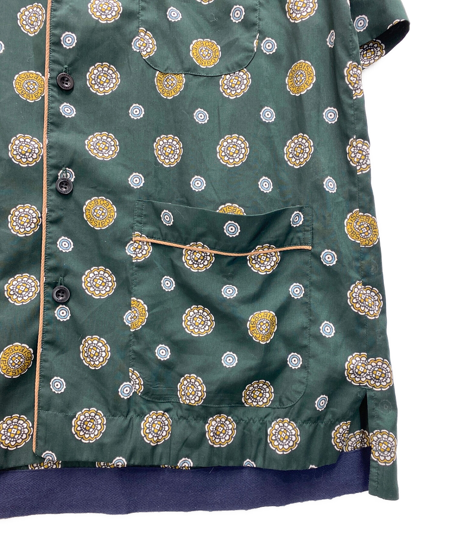 中古・古着通販】sacai (サカイ) Komon Print Shirt グリーン サイズ:１｜ブランド・古着通販 トレファク公式【TREFAC  FASHION】スマホサイト