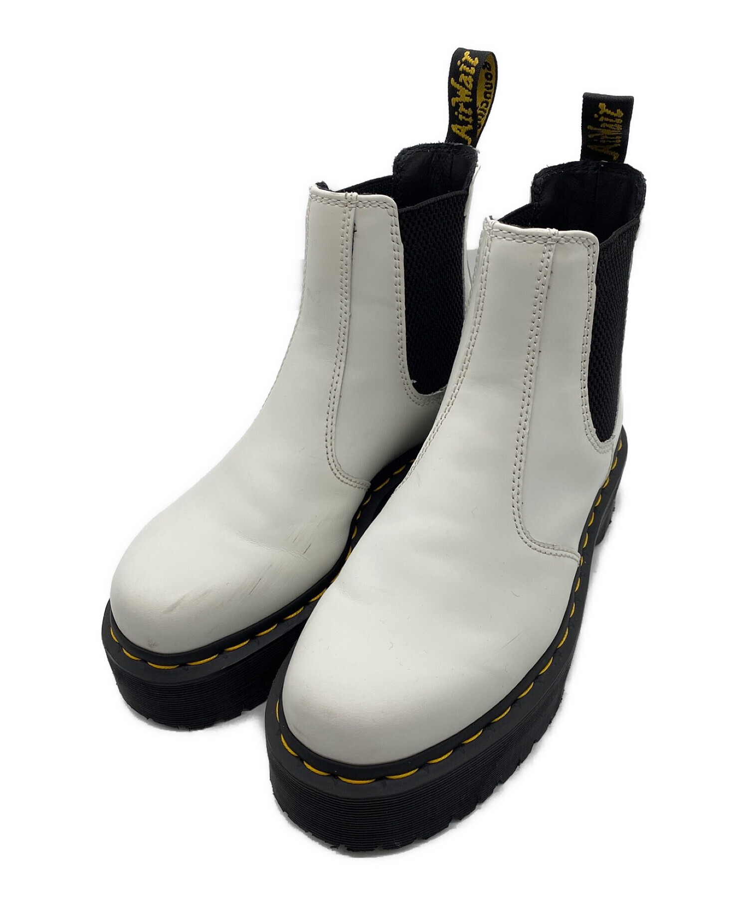 Dr.Martens (ドクターマーチン) 厚底サイドゴアブーツ ホワイト サイズ:UK4