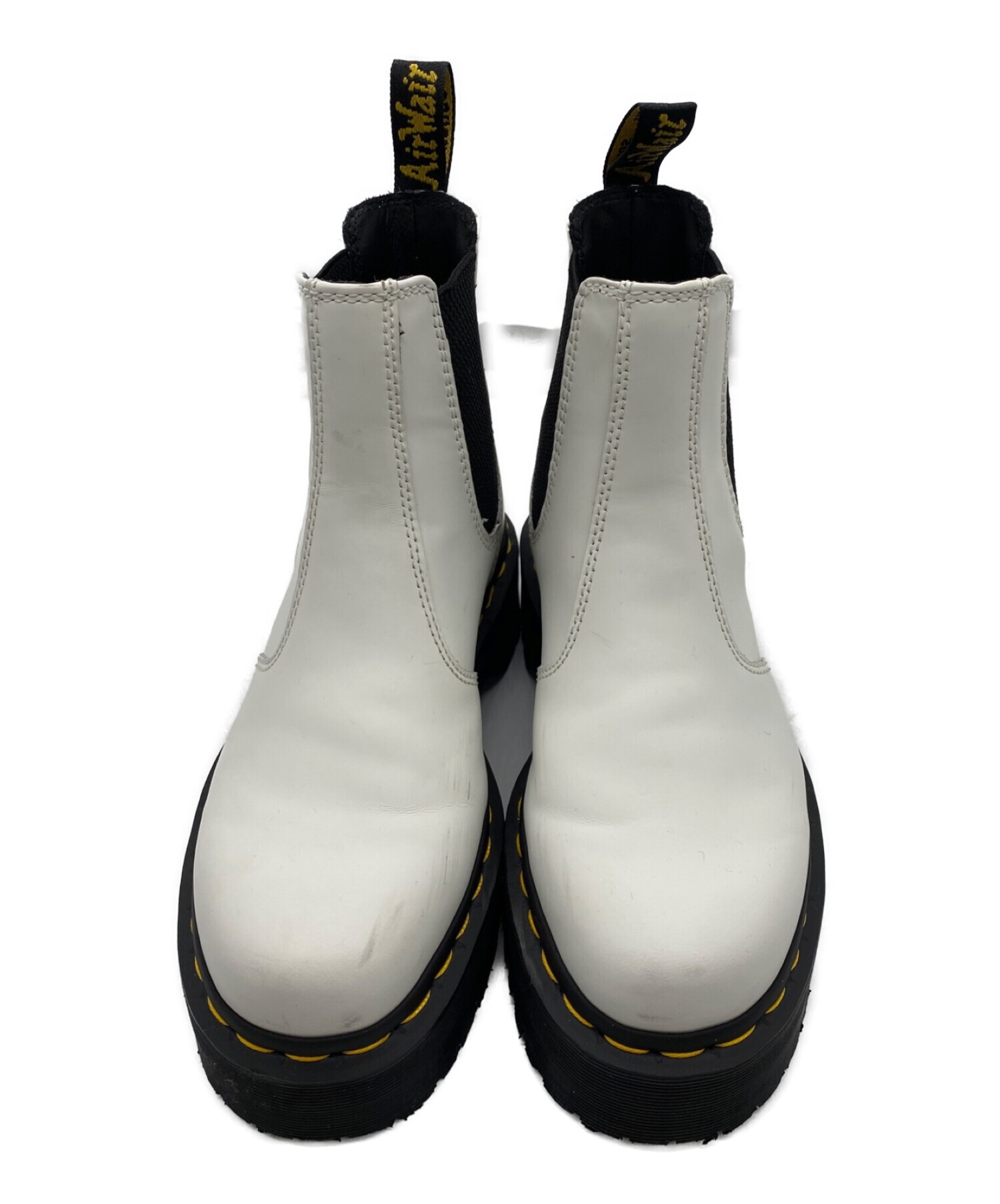 Dr.Martens (ドクターマーチン) 厚底サイドゴアブーツ ホワイト サイズ:UK4