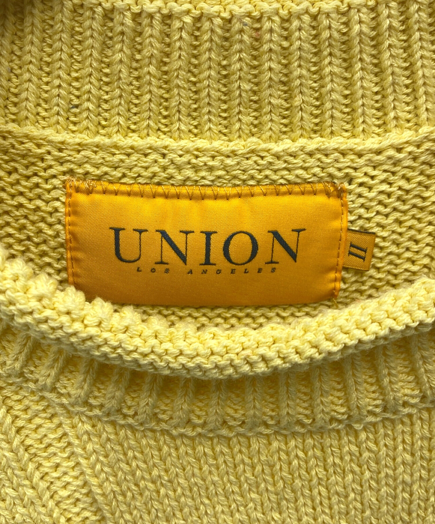 中古・古着通販】UNION (ユニオン) ORIGINAL RUSHEN SWEATER イエロー