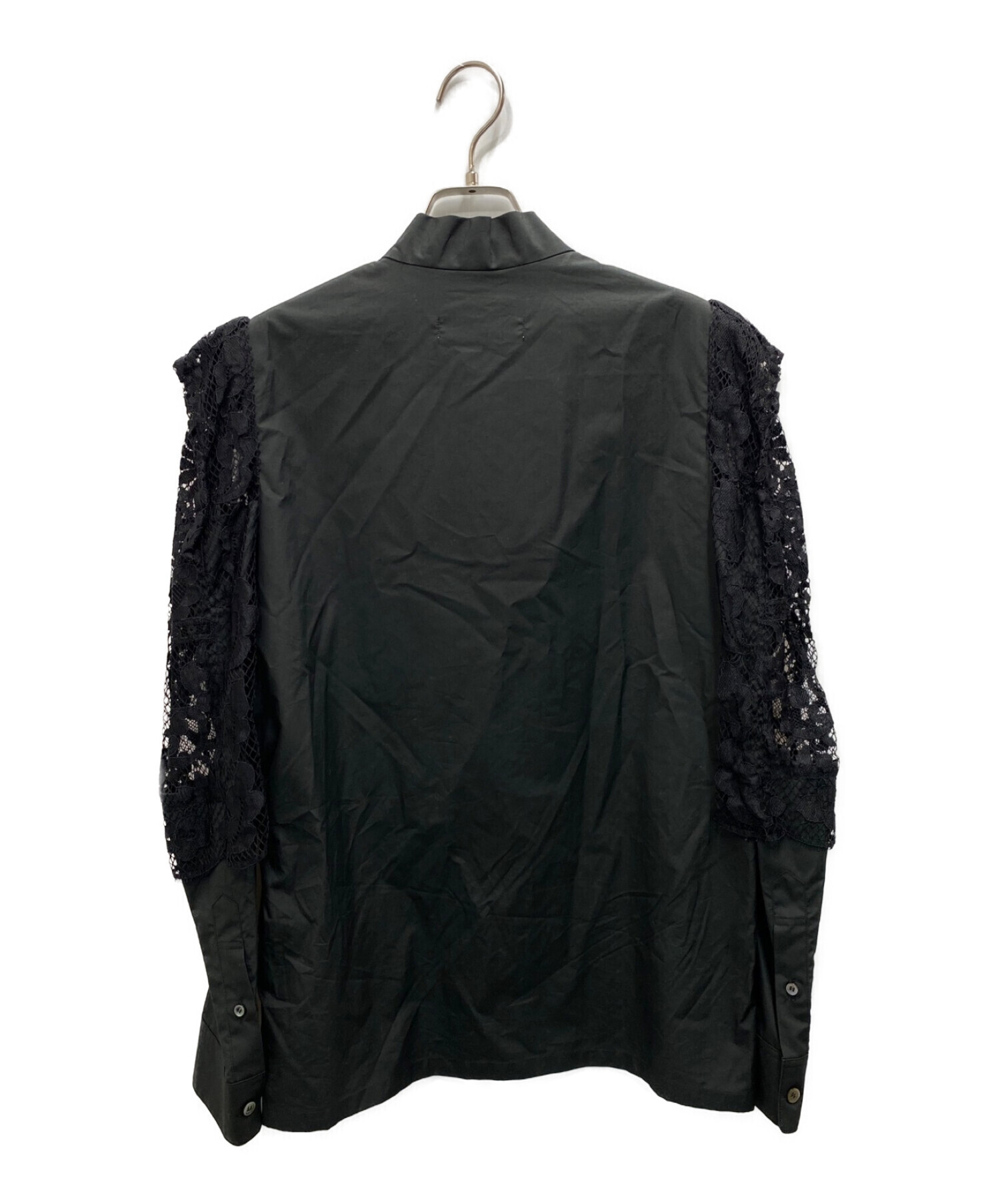 TOGA PULLA (トーガ プルラ) レースシャツ ブラック サイズ:36