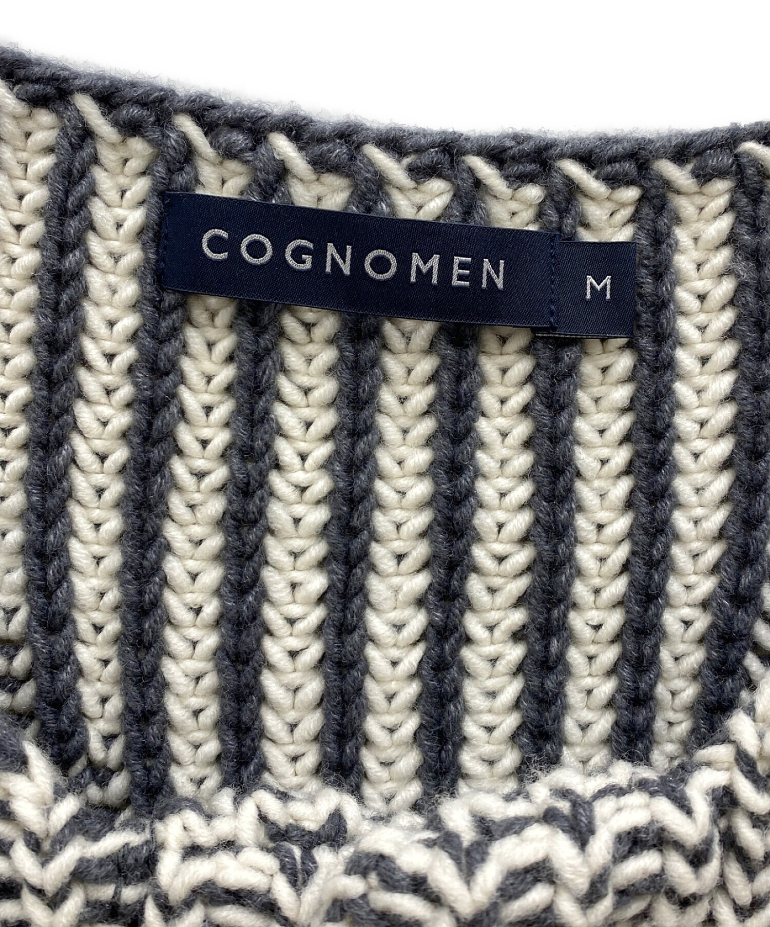 中古・古着通販】COGNOMEN (コグノーメン) HALF CARDIGAN SWITCH KNIT