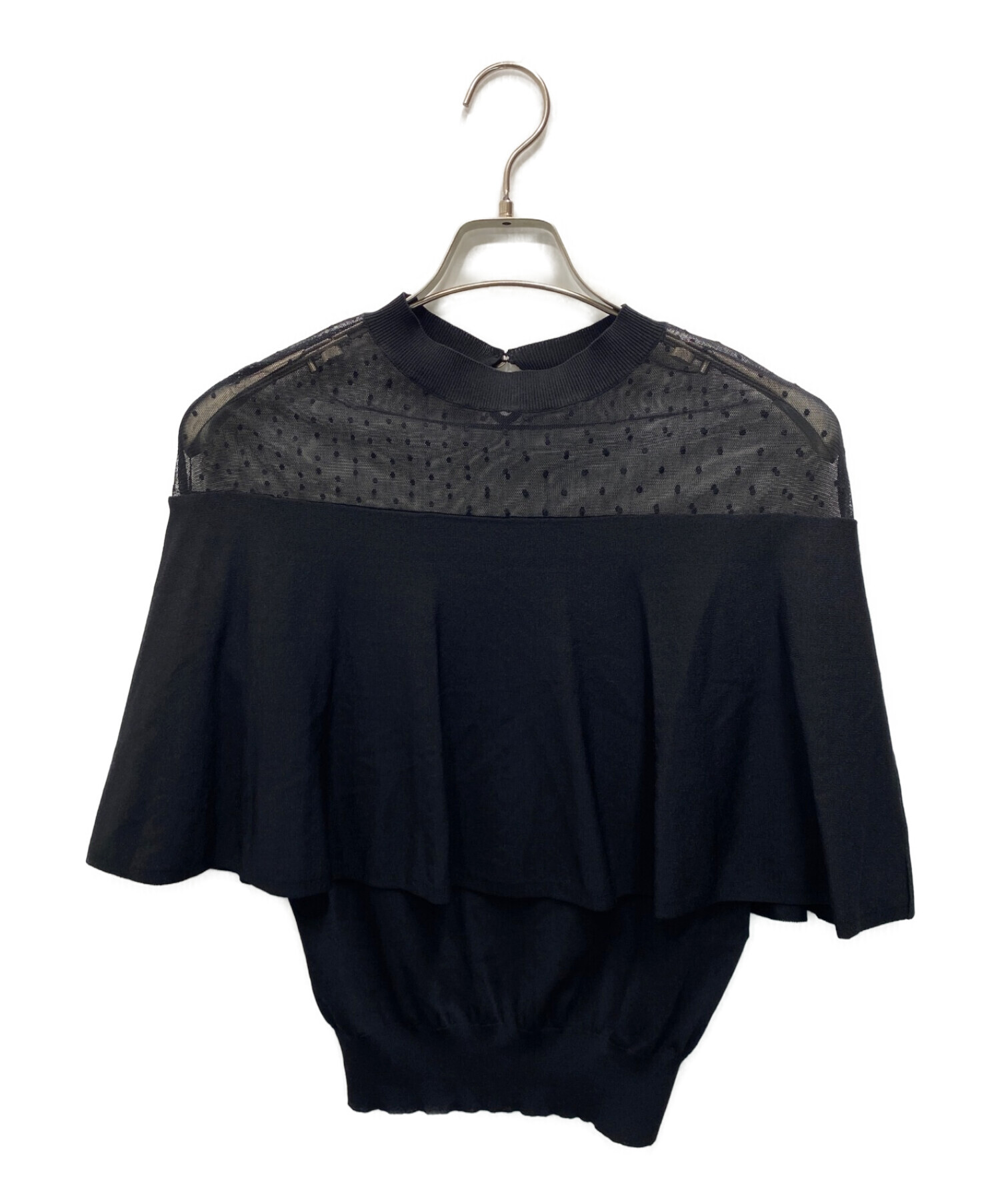 Room no.8 (ルームエイト) RAYON DRAPE CHANGE TOP ブラック サイズ:S