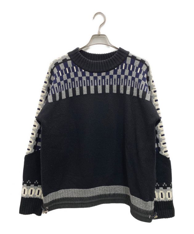 中古・古着通販】sacai (サカイ) Wool Knit Pullover ブラック サイズ:2｜ブランド・古着通販 トレファク公式【TREFAC  FASHION】スマホサイト