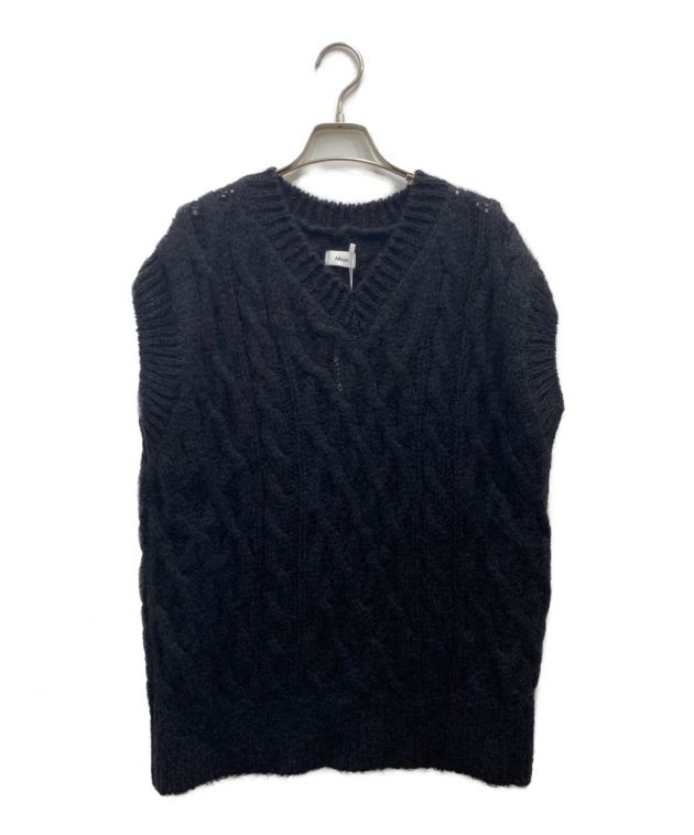 中古・古着通販】ALLEGE (アレッジ) Mohair Cable Knit Vest ブラック サイズ:1｜ブランド・古着通販  トレファク公式【TREFAC FASHION】スマホサイト