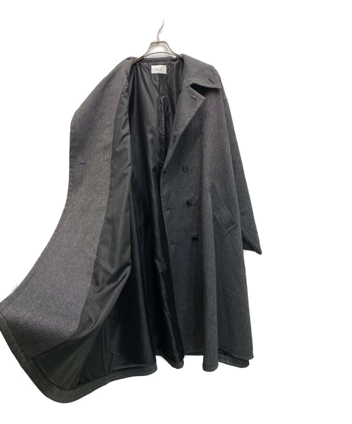 中古・古着通販】soerte (ソエルテ) Oversize double breasted stand collar coat グレー  サイズ:2｜ブランド・古着通販 トレファク公式【TREFAC FASHION】スマホサイト