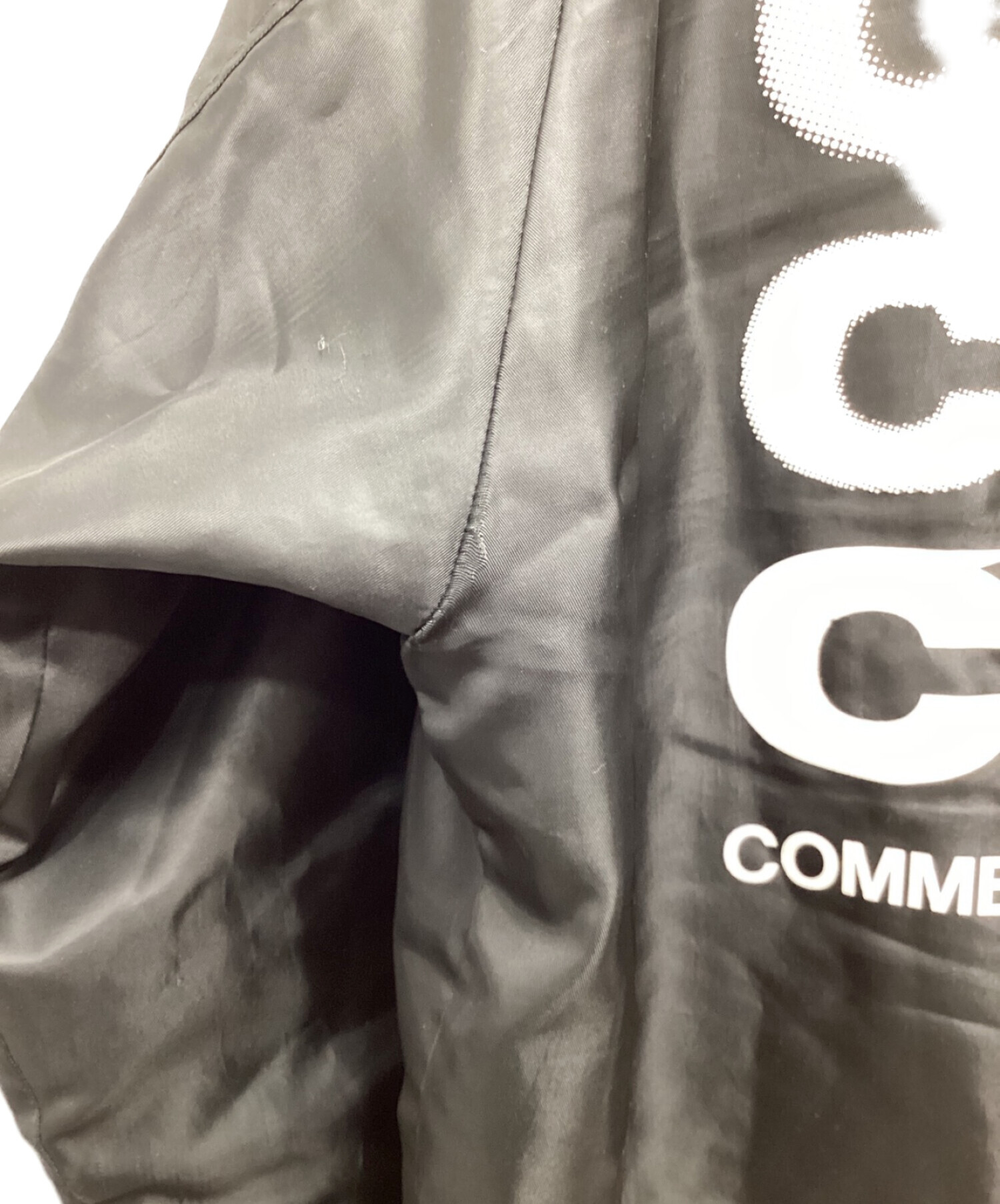 GOOD DESIGN SHOP COMME des GARCONS (グッドデザインショップ コムデギャルソン) ボアライナー コーチジャケット  ブラック サイズ:L