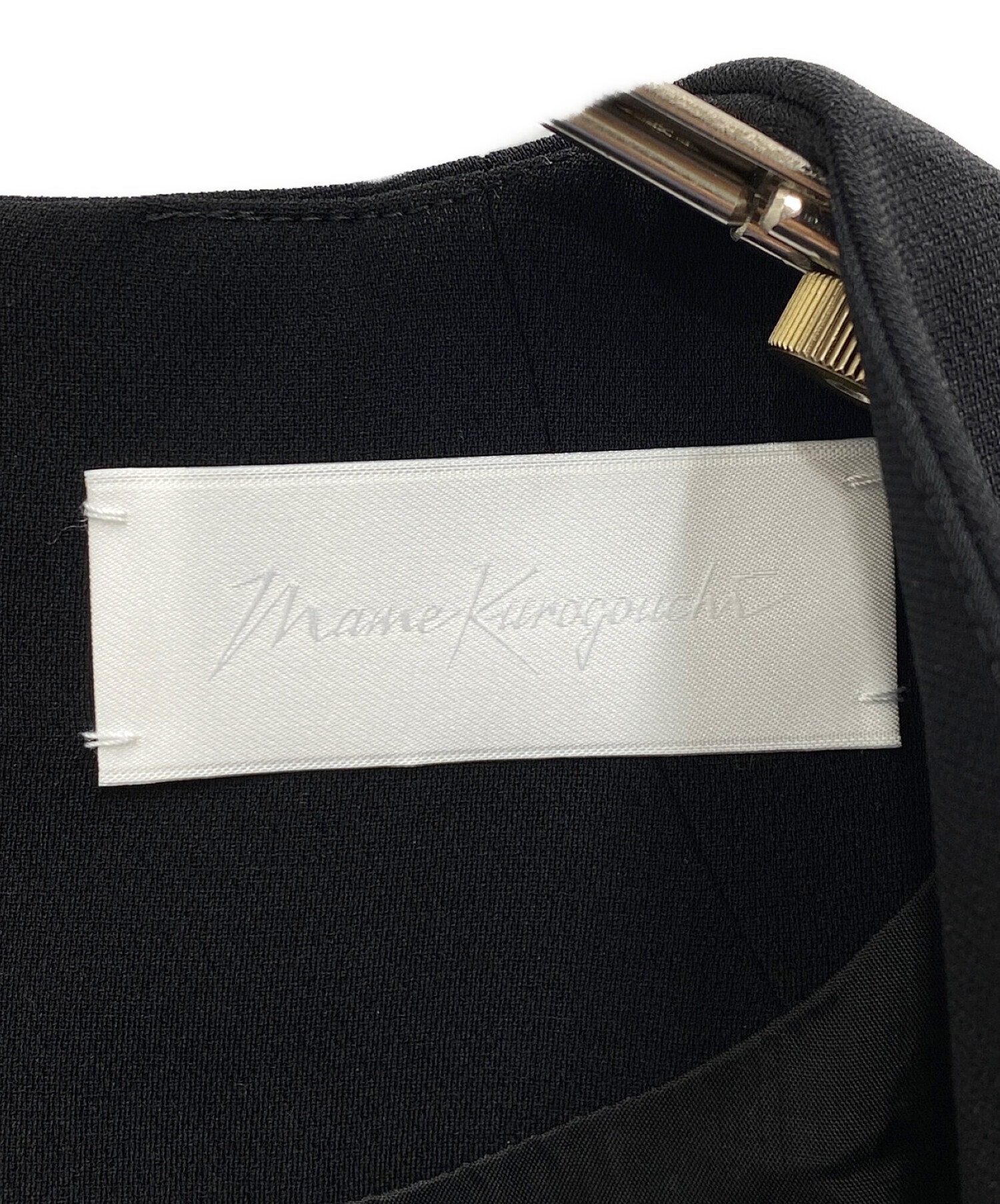 Mame Kurogouchi (マメクロゴウチ) Vネックスリーブレスドレス ブラック サイズ:2