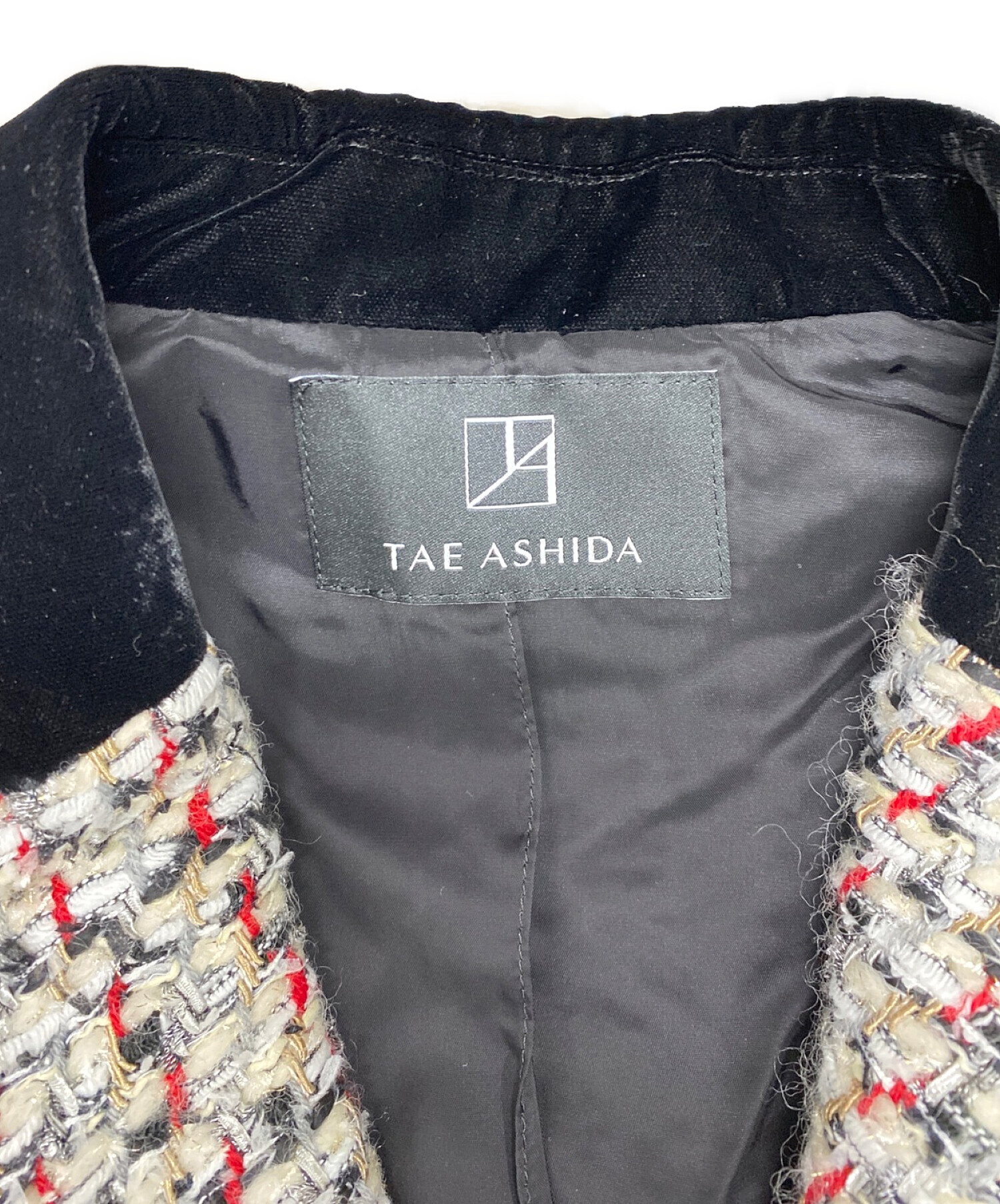 TAE ASHIDA (タエ アシダ) ツイードジャケット ホワイト サイズ:9