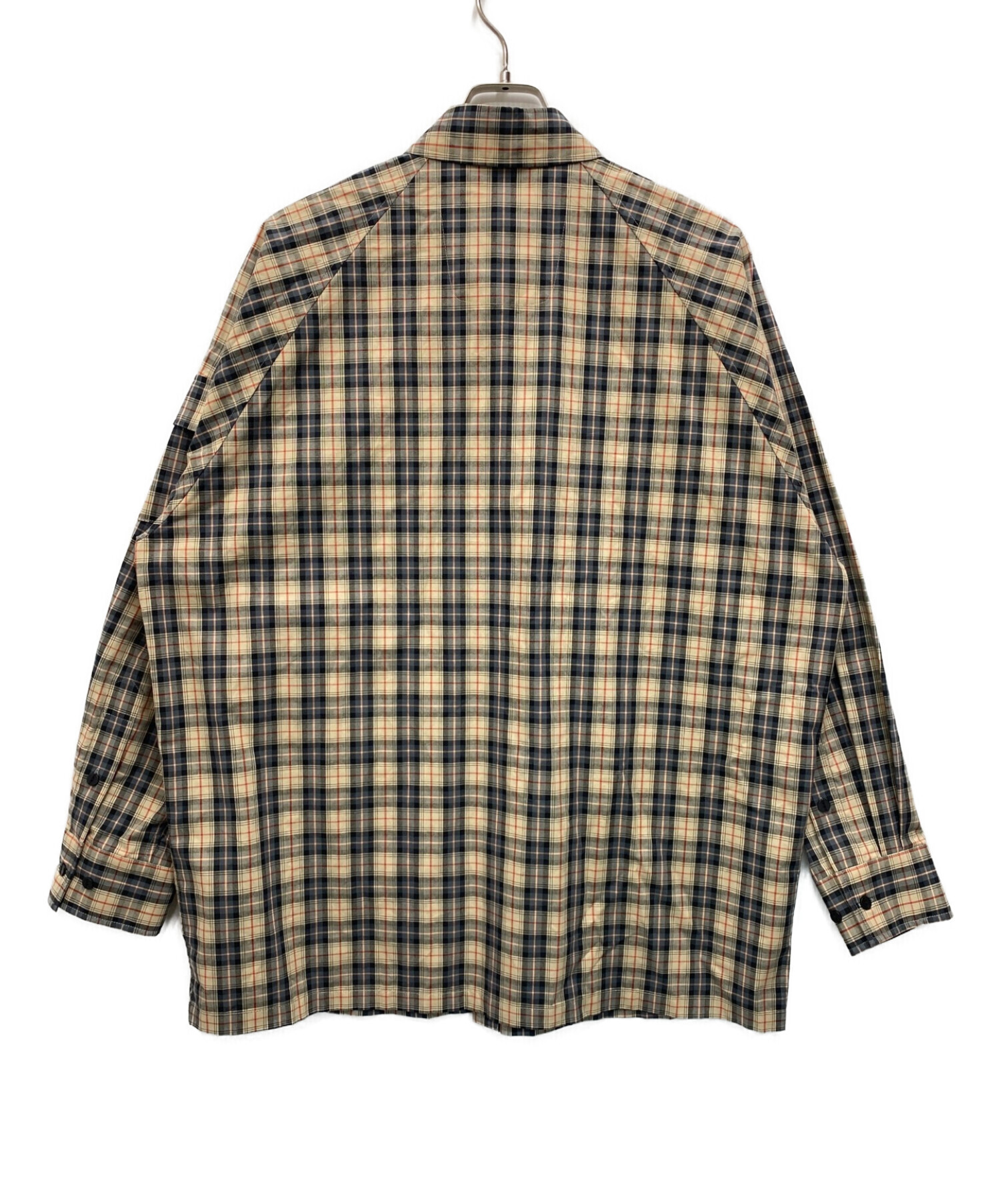 meanswhile ミーンズワイル COTTON CHECK OVERLAP-