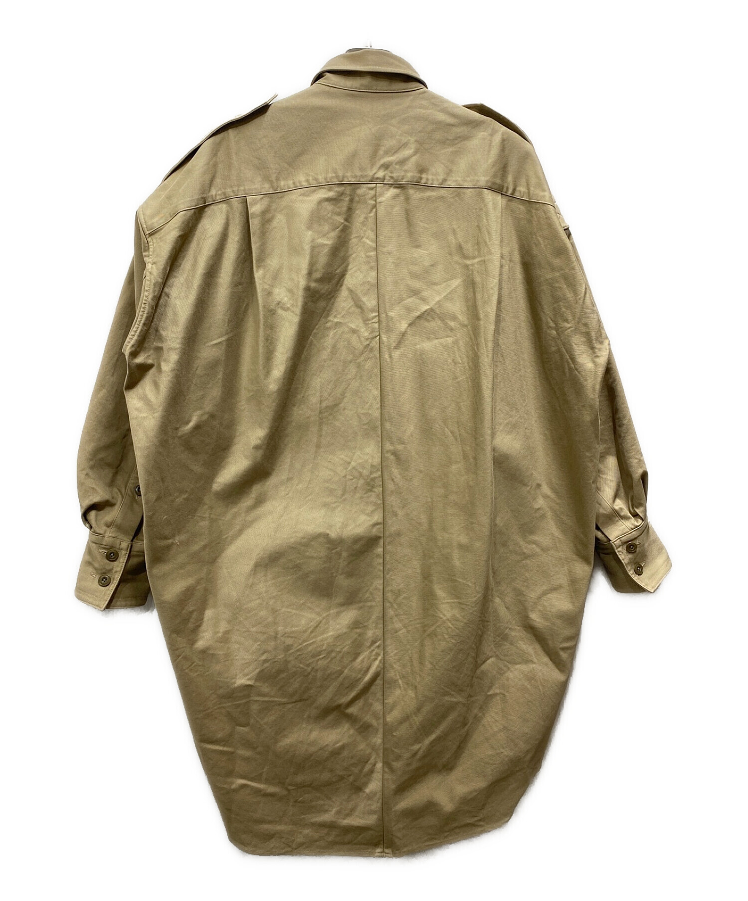 INSCRIRE (アンスクリア) ツイルミリタリーシャツジャケット ベージュ サイズ:FREE