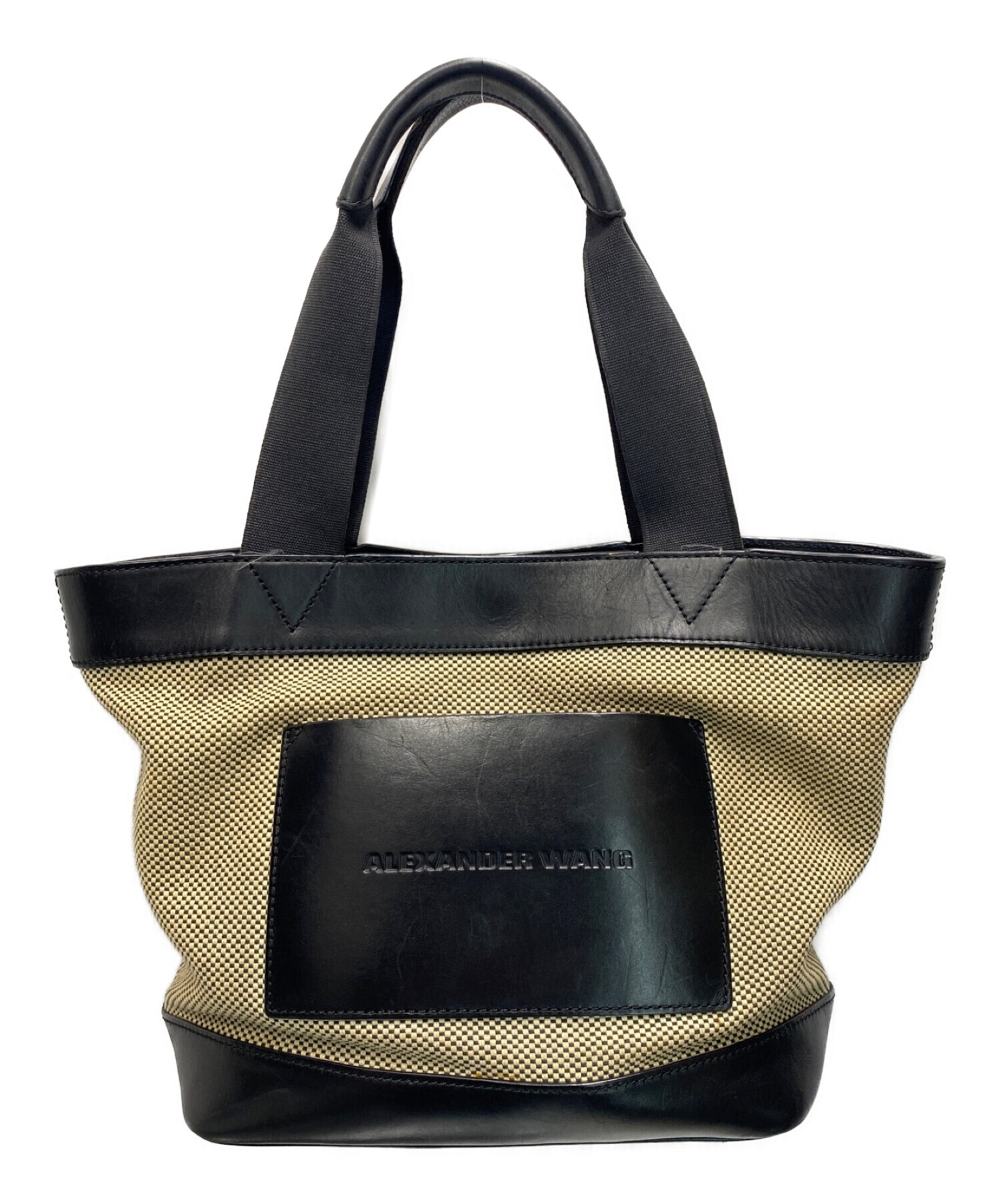 ALEXANDER WANG (アレキサンダーワン) ロゴトートバッグ グレー×ブラック