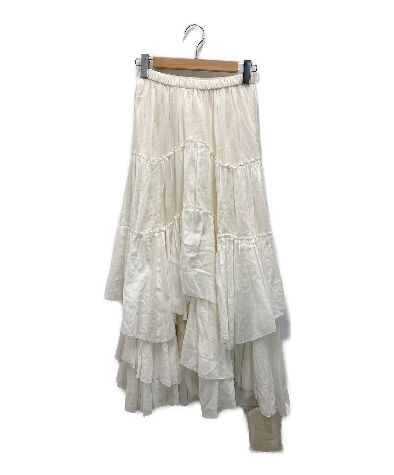 CASA FLINE (カーサフライン) コットンティアードスカート ホワイト サイズ:FREE
