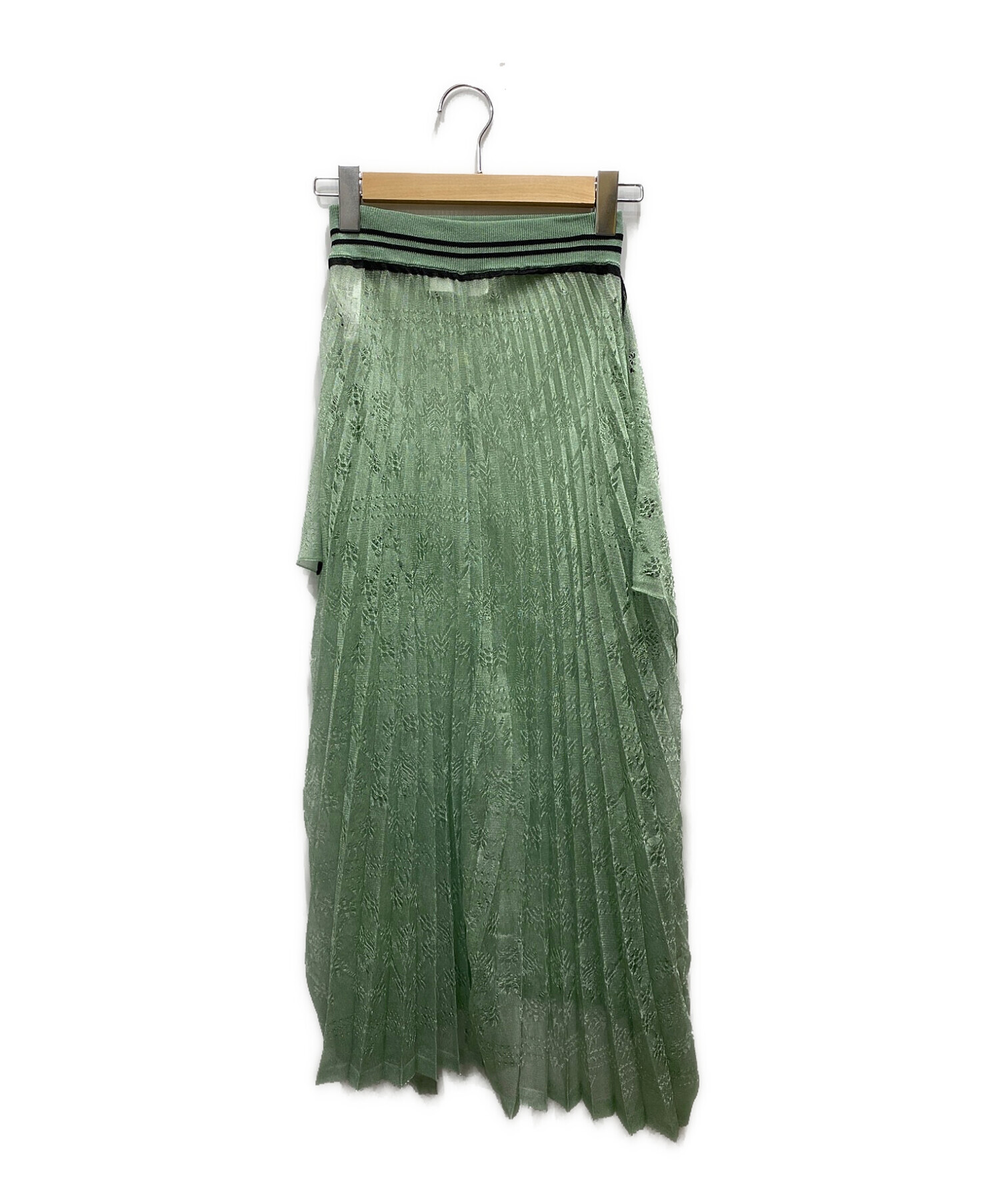 Mame Kurogouchi (マメクロゴウチ) Wrapping Knit Skirt グリーン サイズ:2