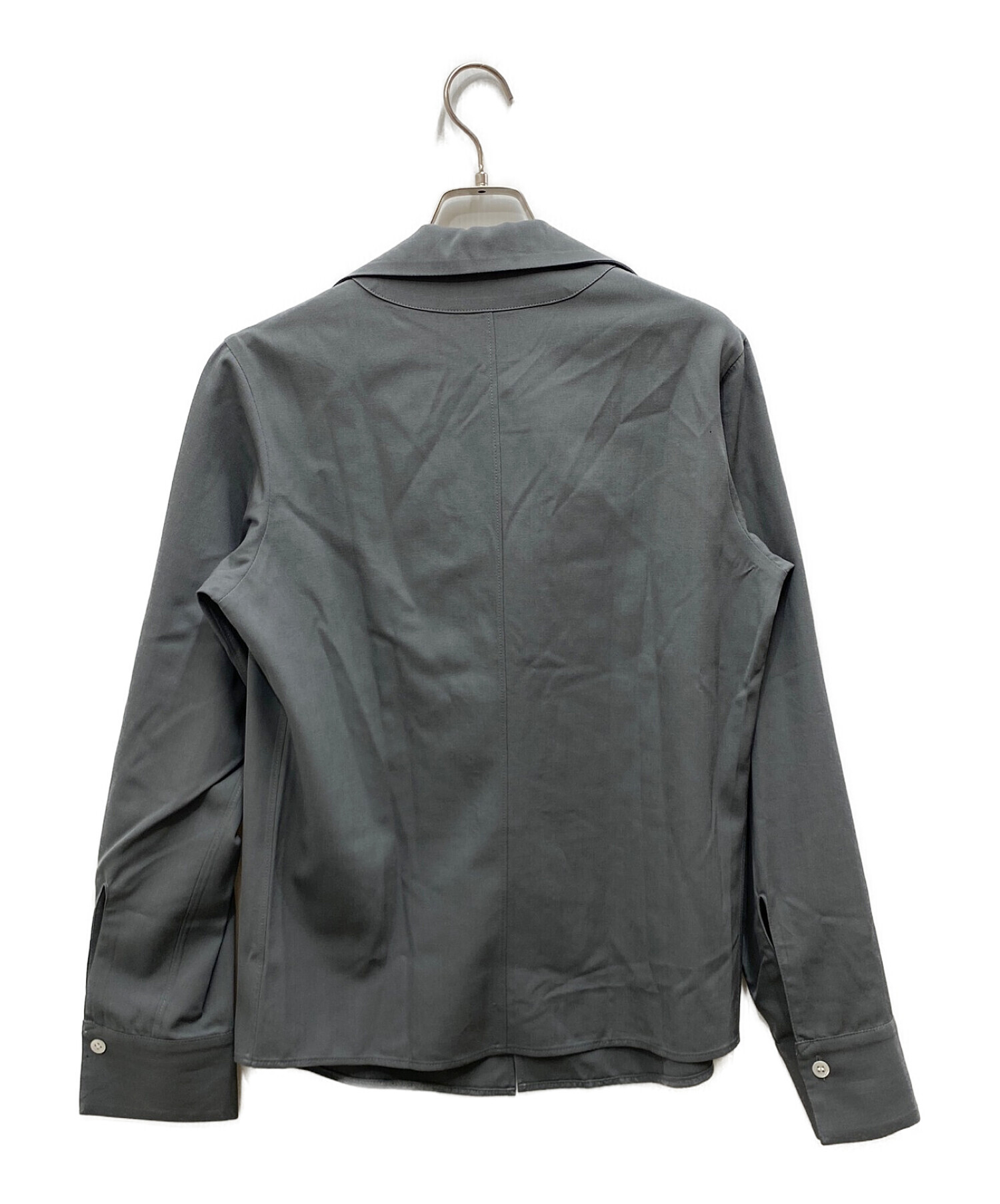 YOHJI YAMAMOTO (ヨウジヤマモト) ウールギャバシャツジャケット グレー サイズ:2
