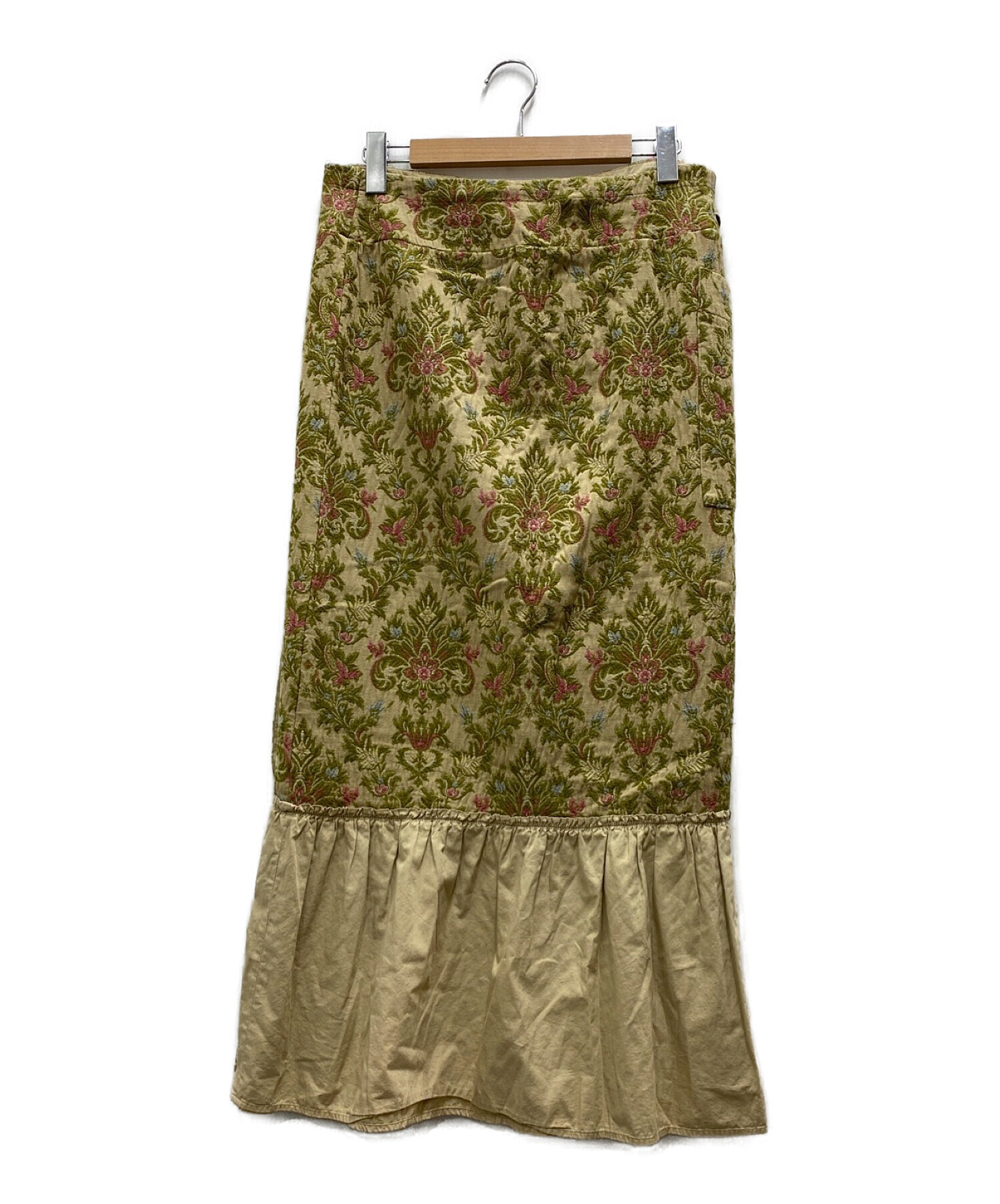 tricot COMME des GARCONS (トリココムデギャルソン) 刺繍巻きスカート ベージュ サイズ:free