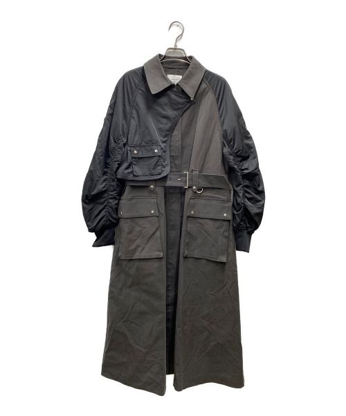 中古・古着通販】AMERI (アメリ) MA1 DOCKING COAT ブラック サイズ:M