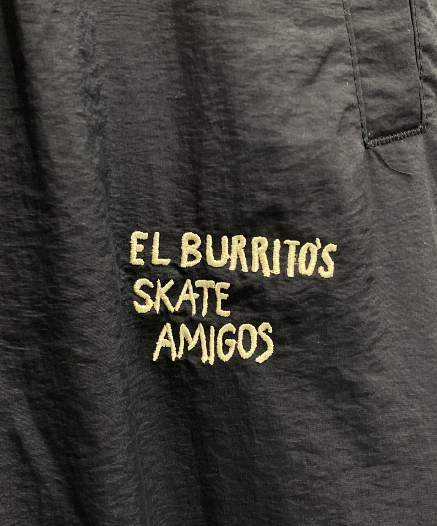 EL BURRITO'S SKATE AMIGOS (エルブリトーズスケートアミーゴス) ナイロンパンツ ブラック サイズ:L