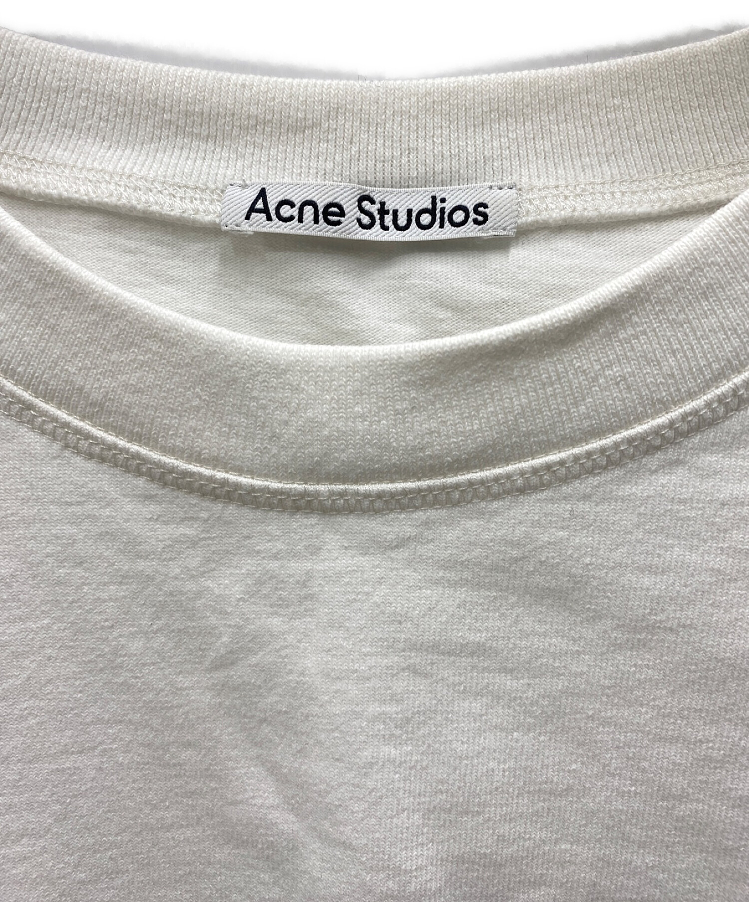 Acne studios (アクネストゥディオズ) ロゴショートスリーブカットソー ホワイト サイズ:S