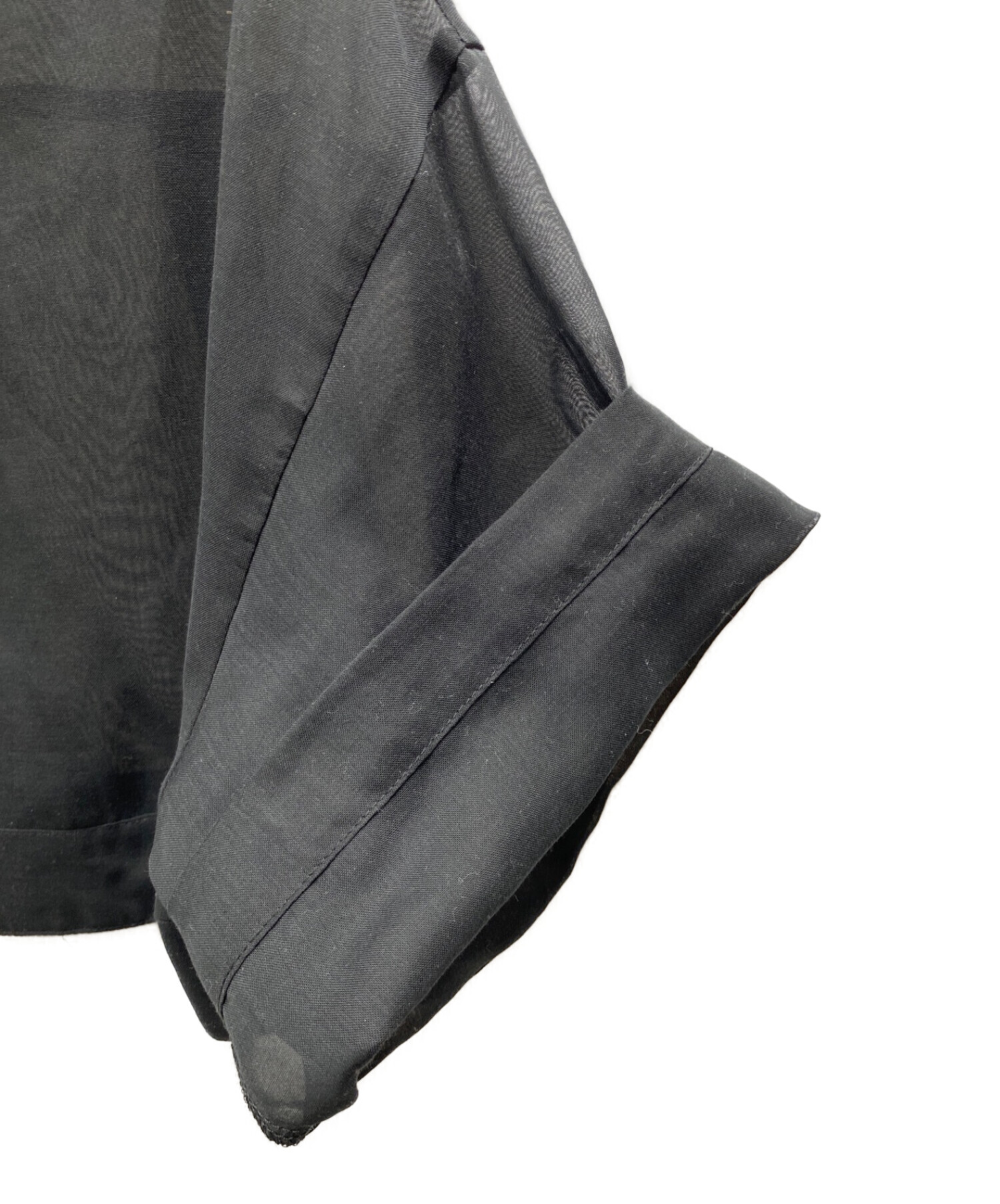 MAISON SPECIAL (メゾンスペシャル) サイドポケットクロップドシャツ ブラック サイズ:M