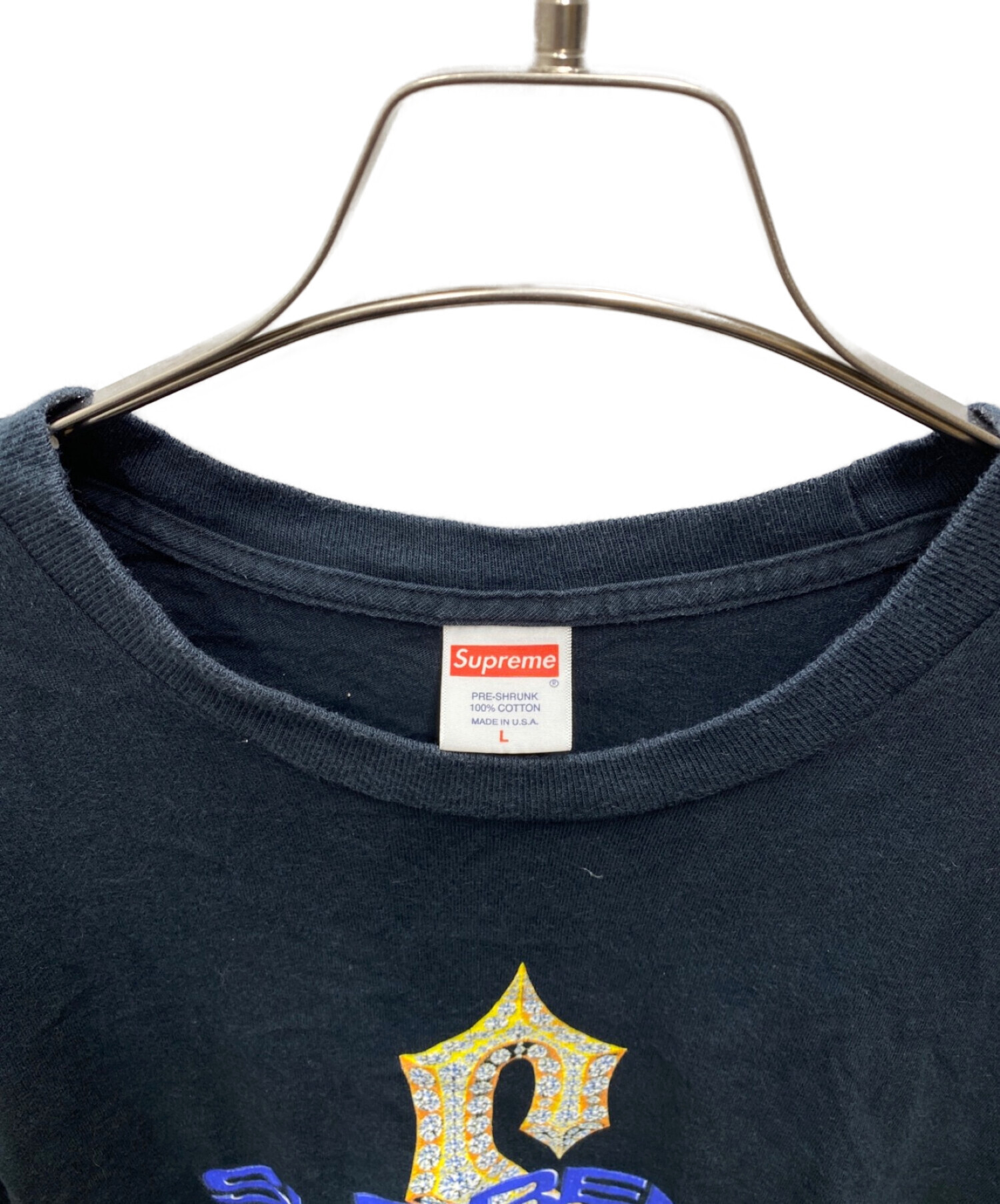 Lサイズ  Supreme Diamond Tee ブラックTシャツ/カットソー(半袖/袖なし)
