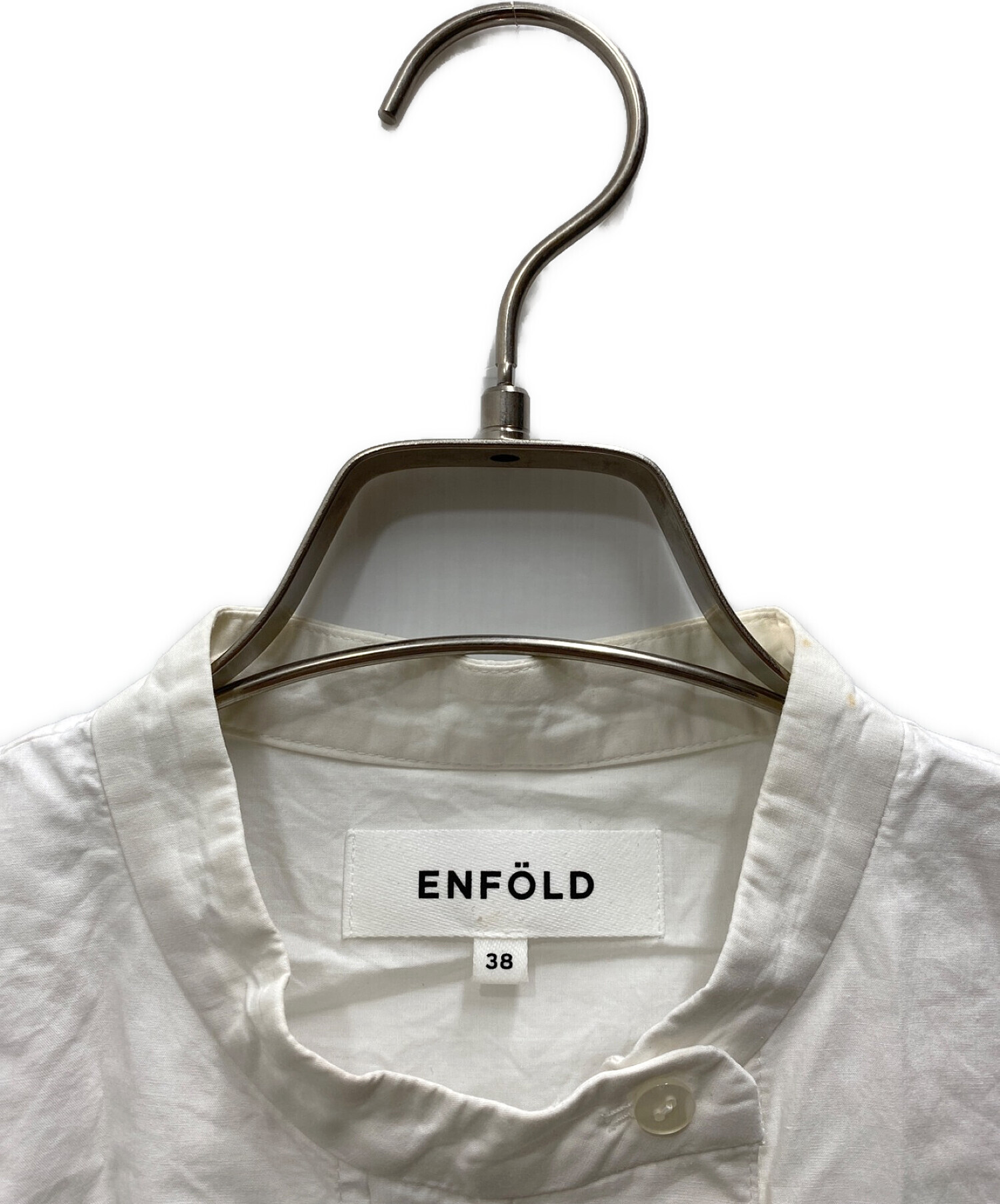 ENFOLD (エンフォルド) スクエアフレンチシャツ ホワイト サイズ:38