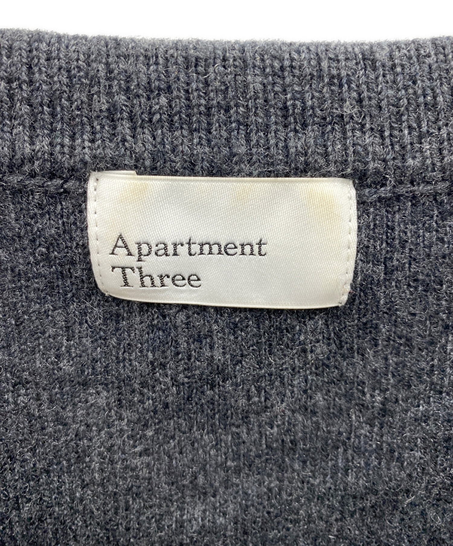 apartment Three (アパートメントスリー) Cashmere-Blend Cardigan グレー サイズ:SIZE1