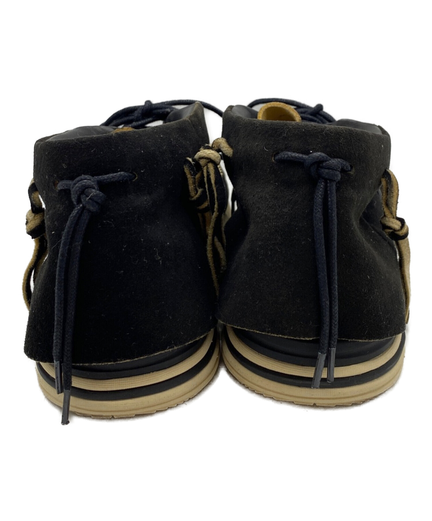 VISVIM (ビズビム) FBT Lhamo-Folk スエード ブーツ ブラック サイズ:11