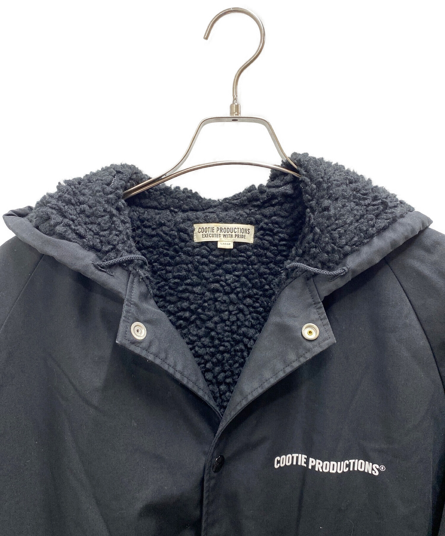 COOTIE PRODUCTIONS (クーティープロダクツ) バックデザインボアジャケット ブラック サイズ:L