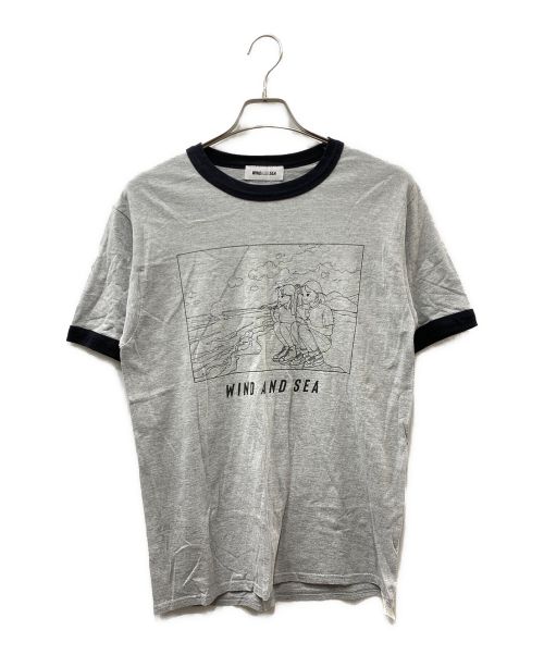 【中古・古着通販】WIND AND SEA (ウィンダンシー) YOSHIFUKU HONOKA (ヨシフクホノカ) WDS RINGER TEE  グレー サイズ:L｜ブランド・古着通販 トレファク公式【TREFAC FASHION】スマホサイト