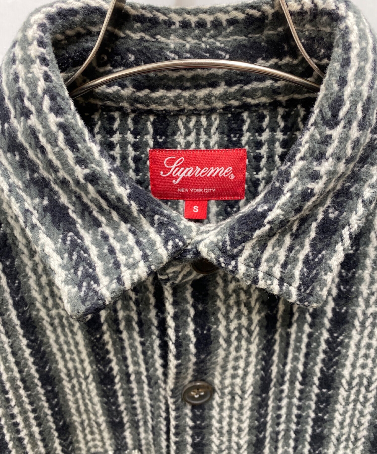 SUPREME (シュプリーム) 22AW Heavy Flannel Shirt グレー サイズ:S
