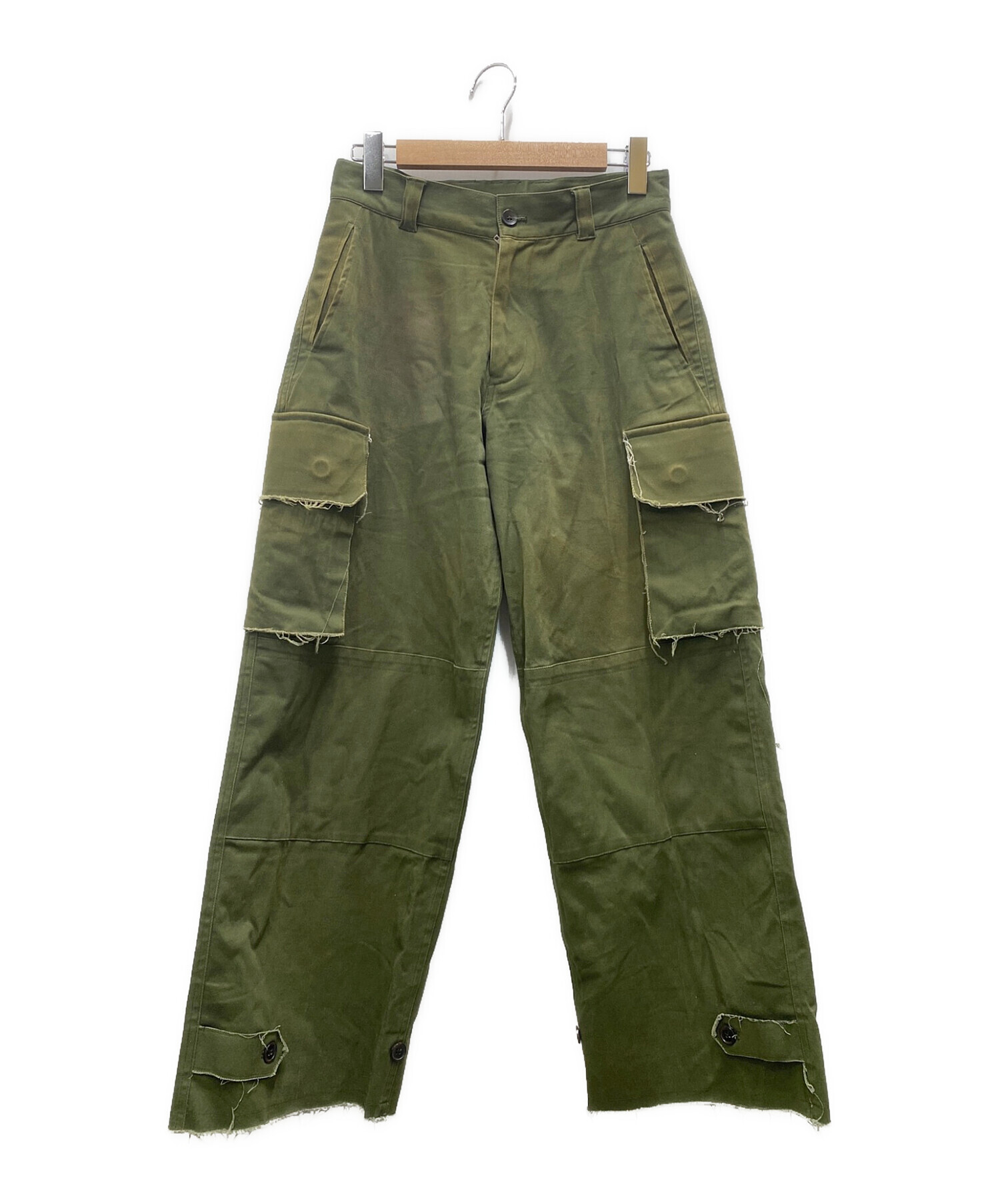 Wide straight military pants