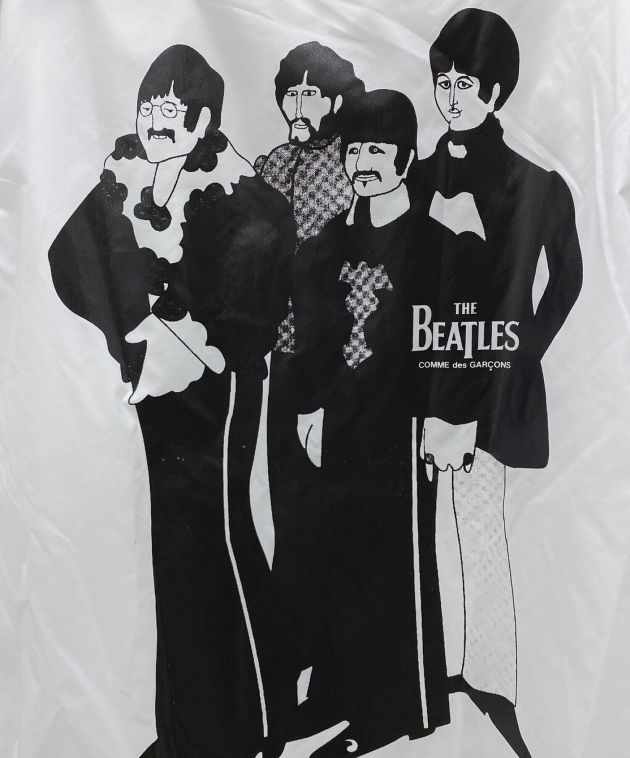 COMME des GARCONS (コムデギャルソン) THE BEATLES (ビートルズ) バックプリントナイロンジャケット ホワイト サイズ:S