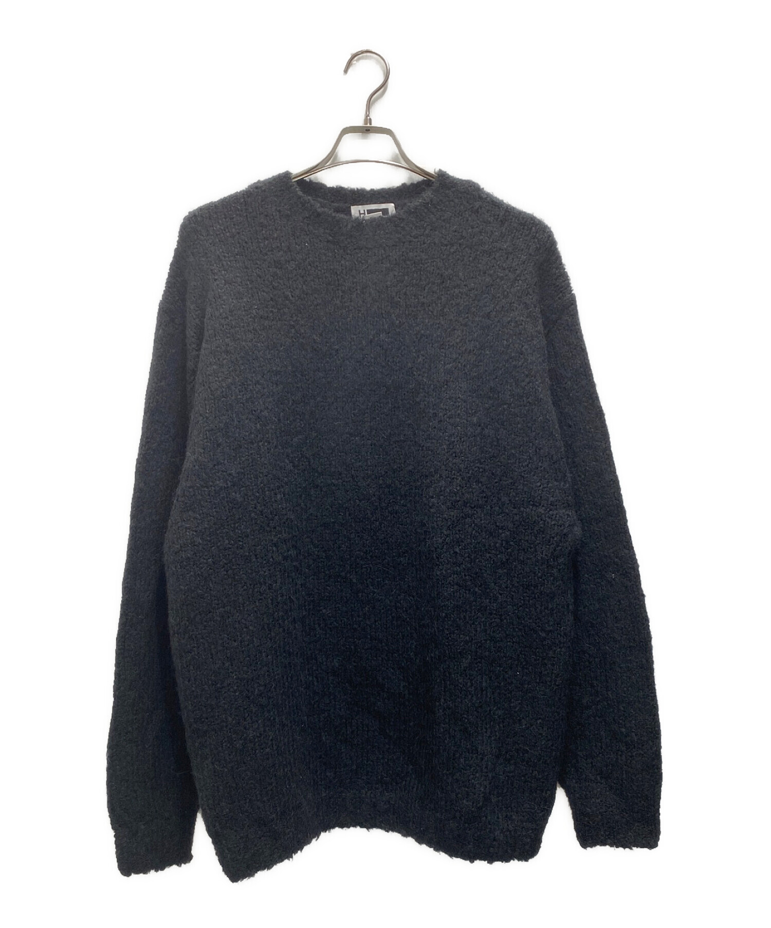 H BEAUTY&YOUTH (エイチ ビューティアンドユース) TAM COLOR CREW NECK KNIT ブラック サイズ:L