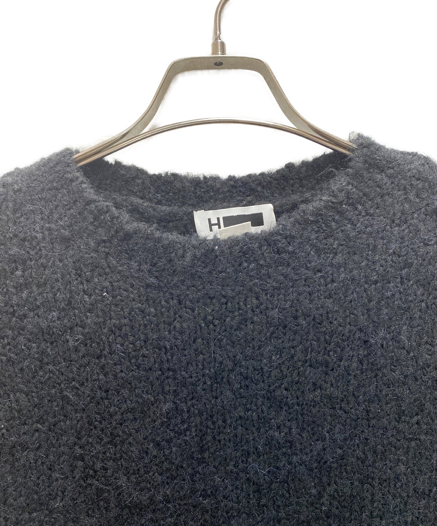 H BEAUTY&YOUTH (エイチ ビューティアンドユース) TAM COLOR CREW NECK KNIT ブラック サイズ:L