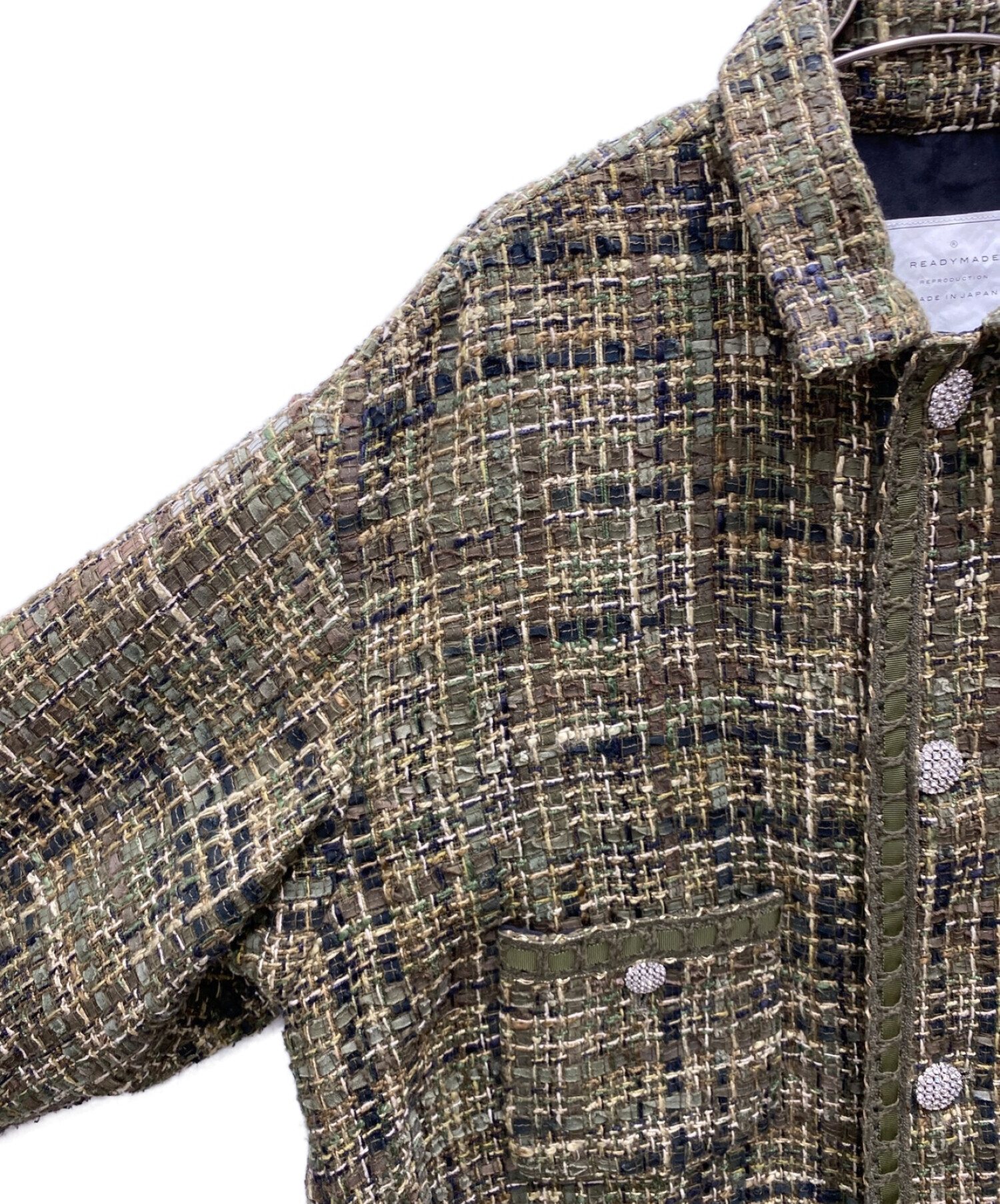 readymade tweed shirt jacket size2 RE-MX-KH-00-00-189 レディメイド 