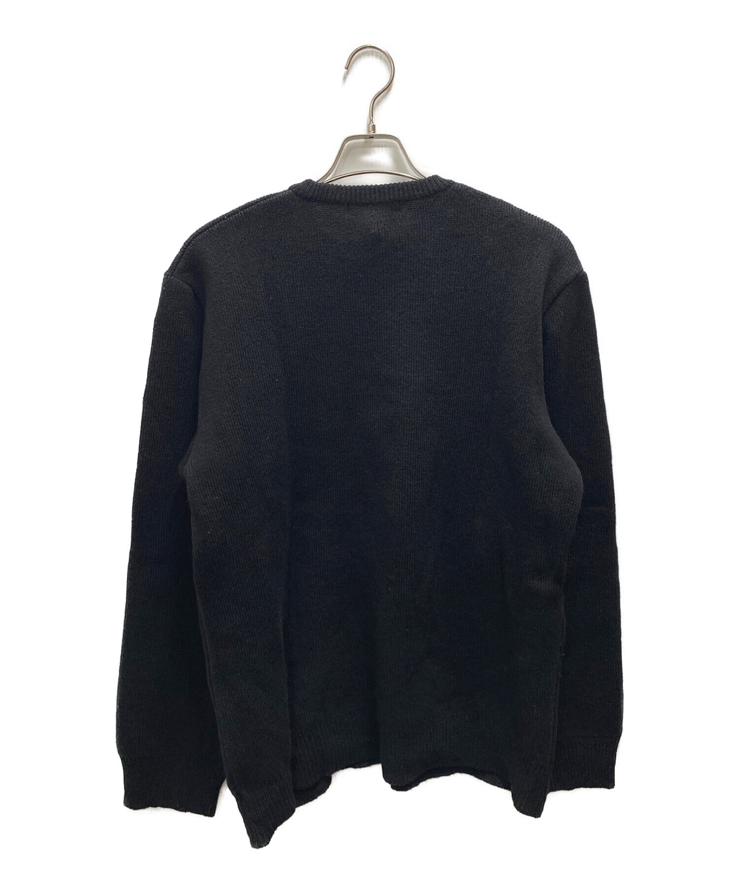 COMME des GARCONS SHIRT (コムデギャルソンシャツ) カッティングデザインニットセーター ブラック サイズ:x