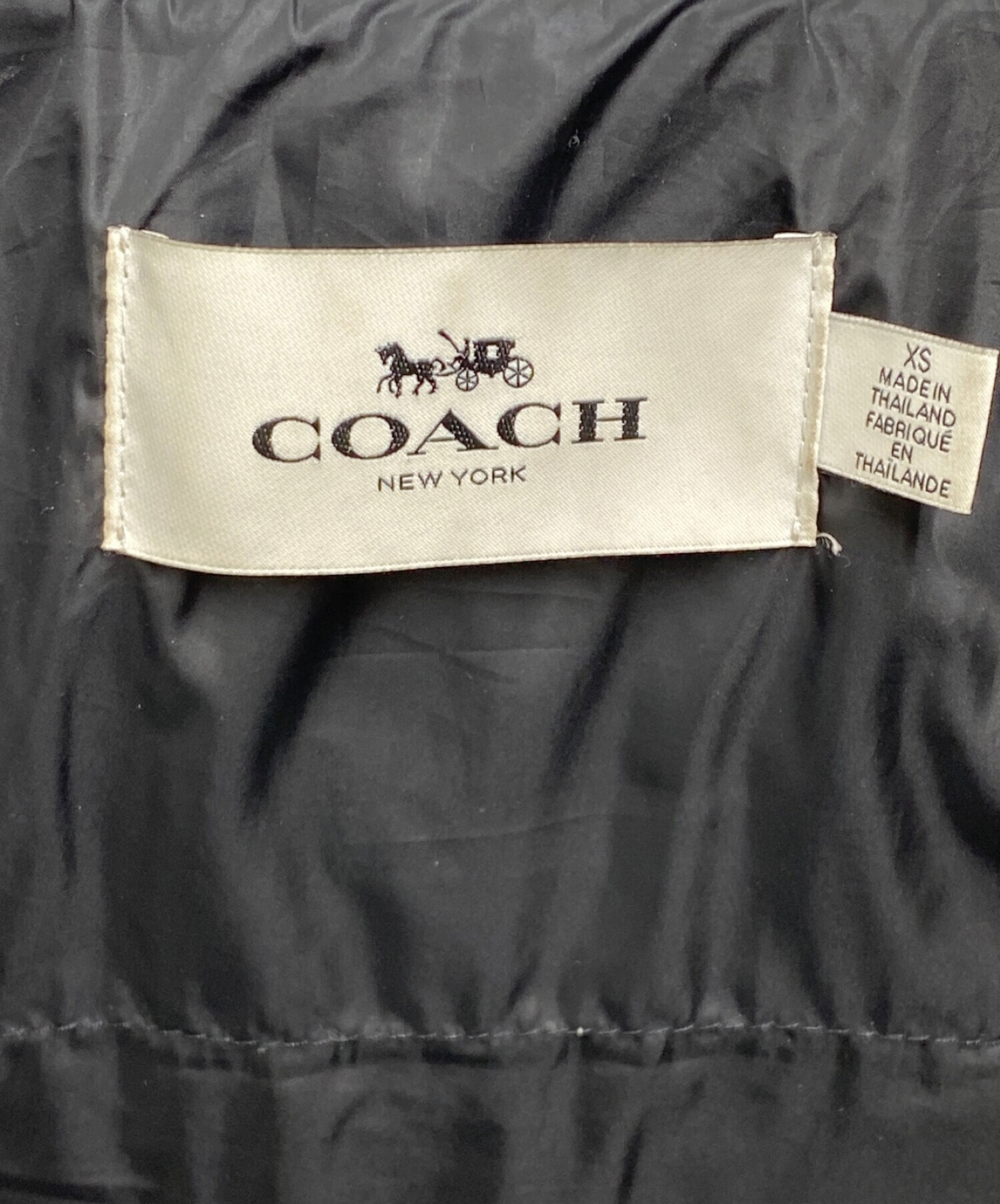 中古・古着通販】COACH (コーチ) ダウンコート ブラック サイズ:XS