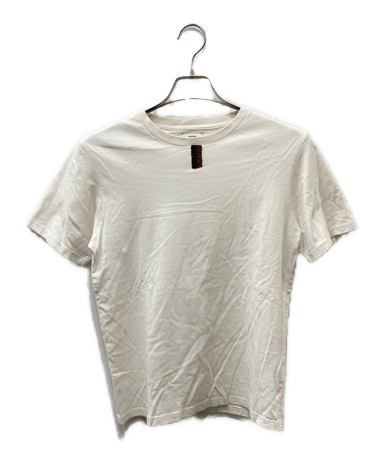 VISVIM (ビズビム) ビーズ装飾Tシャツ ホワイト サイズ:S