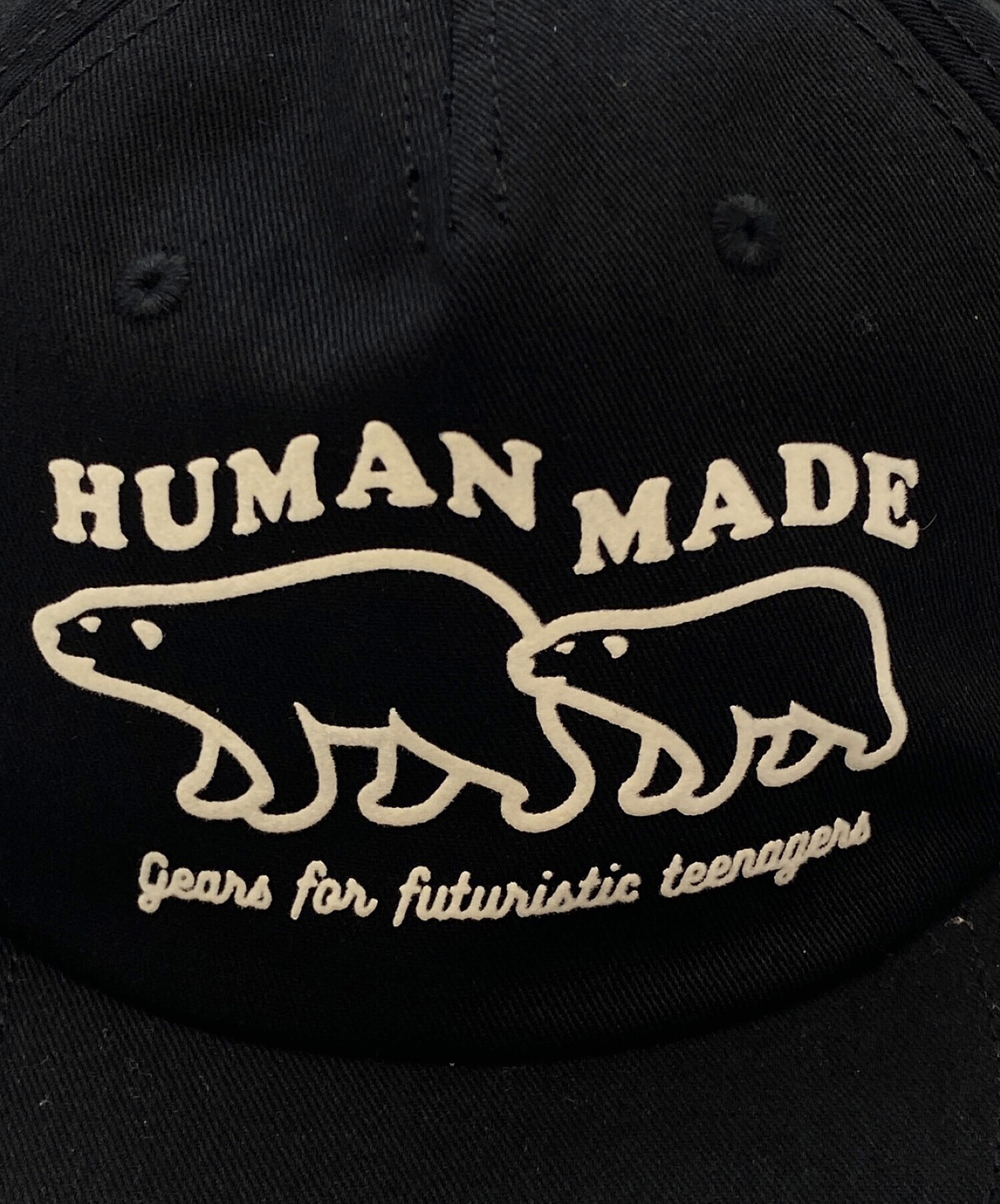 HUMAN MADE (ヒューマンメイド) ベアプリントキャップ ブラック