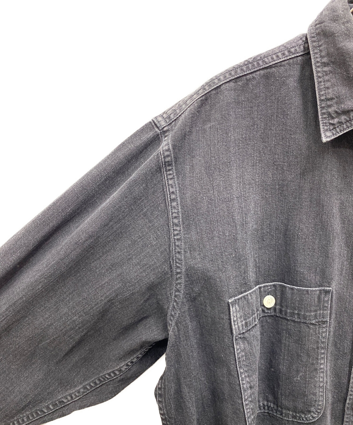 中古・古着通販】Ron Herman (ロンハーマン) Black Denim Shirt ブラック サイズ:M｜ブランド・古着通販  トレファク公式【TREFAC FASHION】スマホサイト