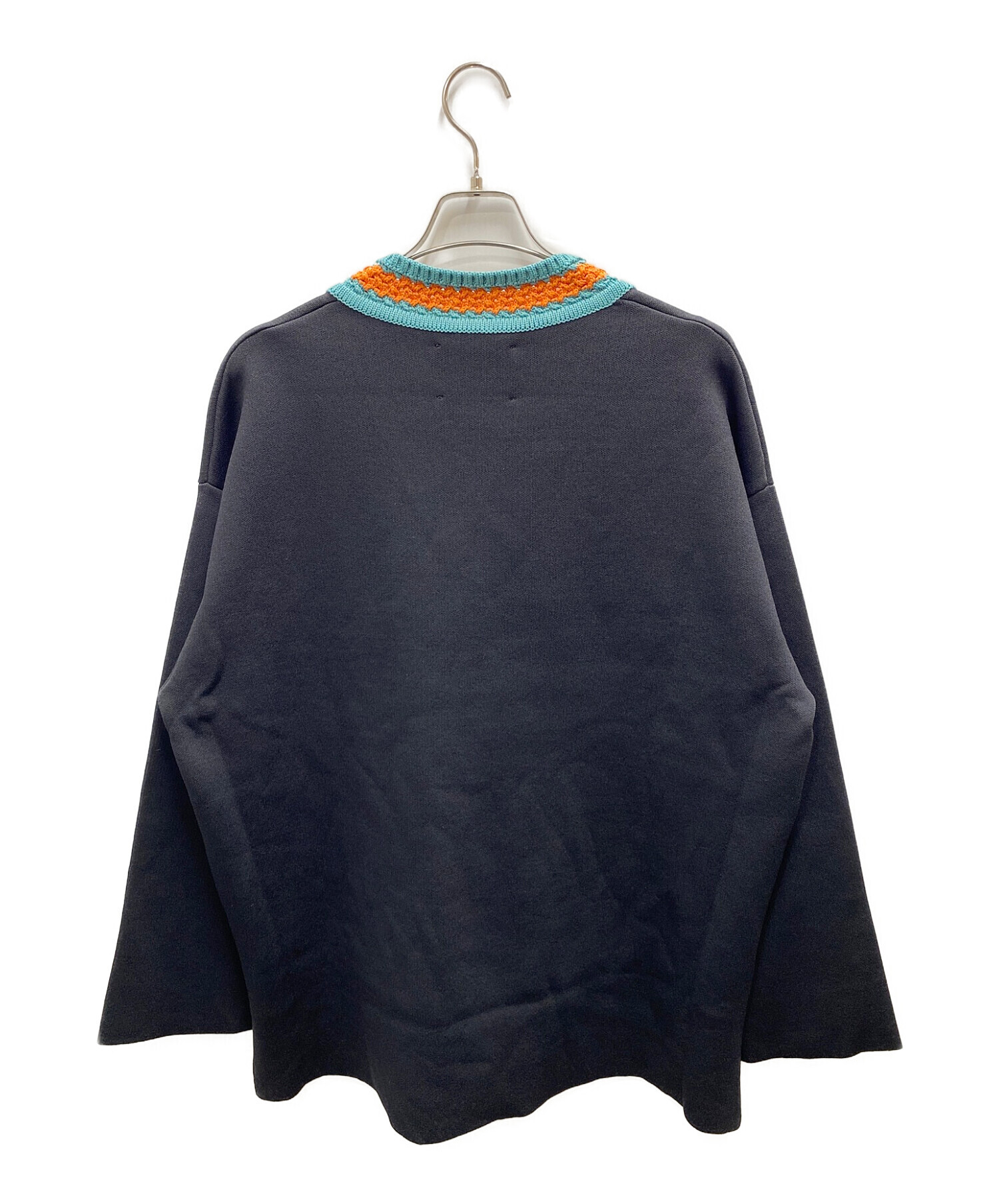 MAISON SPECIAL (メゾンスペシャル) Prime-Over Double-Face V-Neck Knit Pullover ブラック  サイズ:1