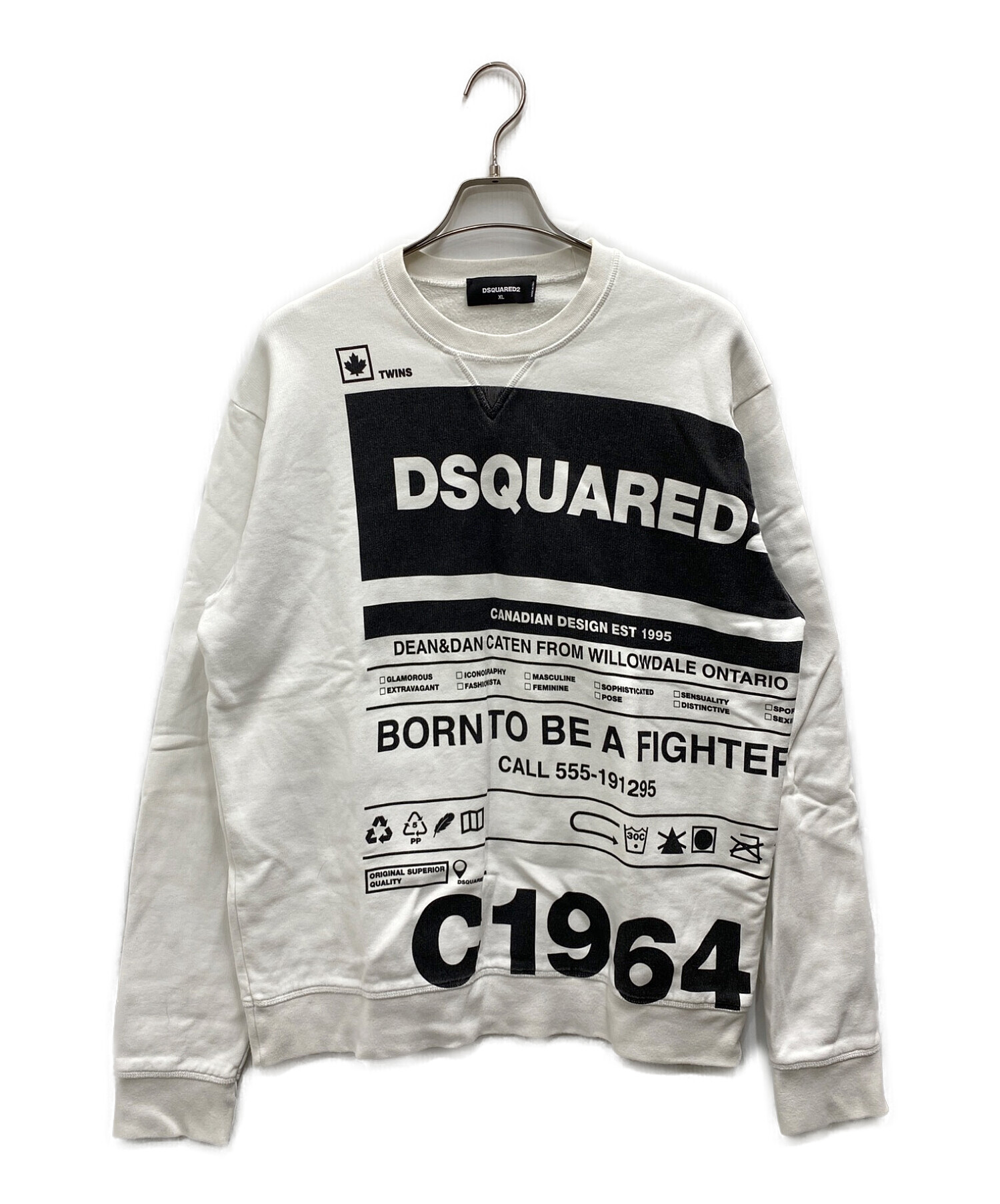 DSQUARED2 ロゴスウェット XL素材裏起毛 - omegasoft.co.id