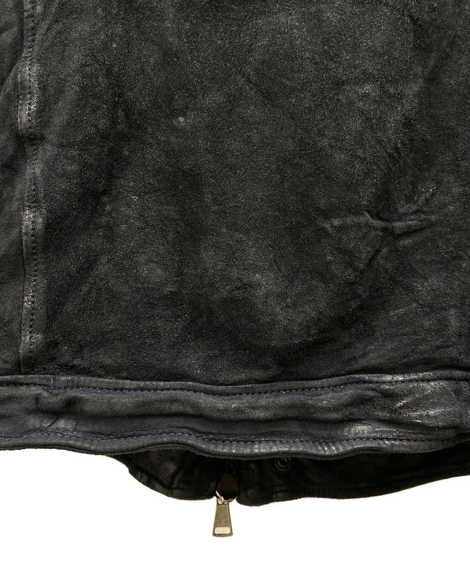 GIORGIO BRATO (ジョルジョブラッド) ユーズド加工レザージャケット ブラック サイズ:50