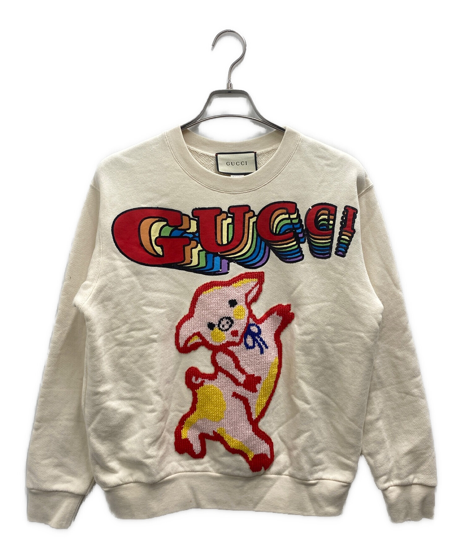 中古・古着通販】GUCCI (グッチ) 19SSピックロゴスウェット ベージュ